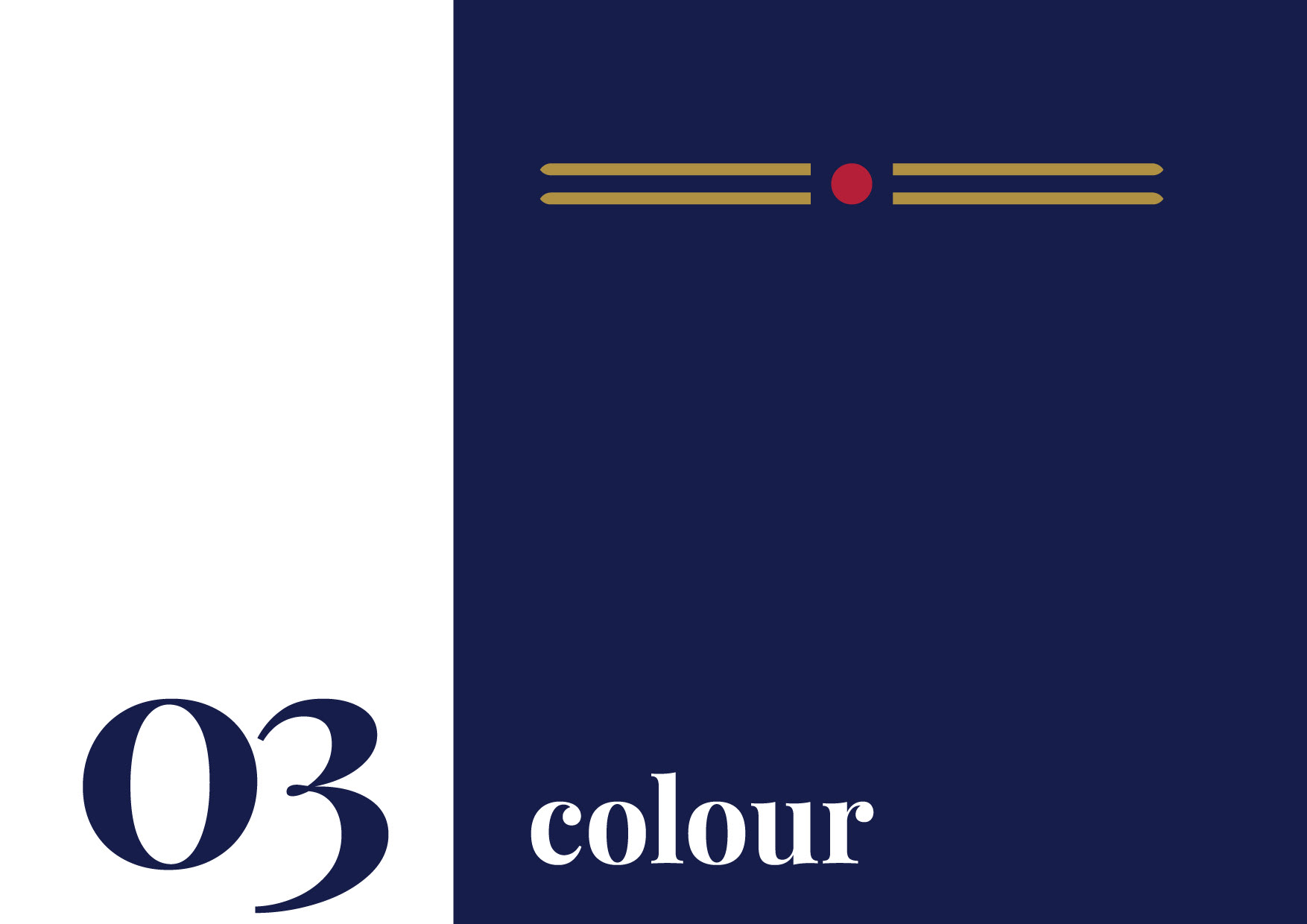 Nannadai Indian art clothing brand guideline book: section 03 colour title