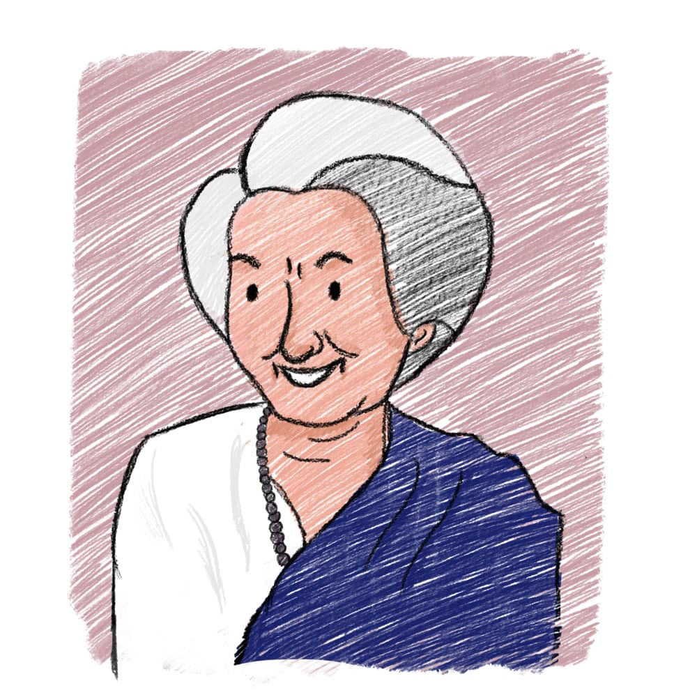 Experimental illustrations 2020: #25 Portrait, textured colour version