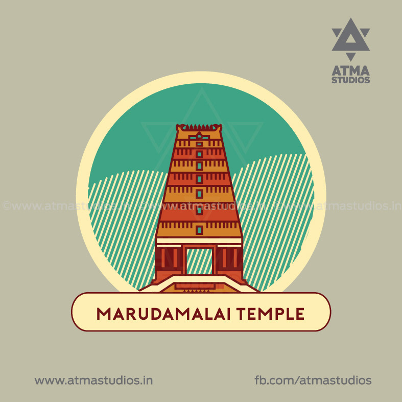 Coimbatore iconography, tourist attractions in Kovai: Marudamalai Temple icon