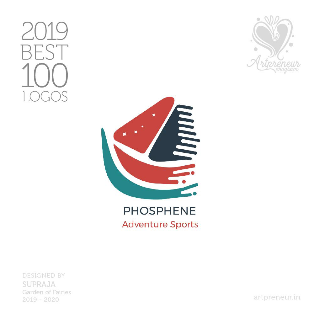 100 best logos of Atma Studios 2019: Phosphene adventure sports logo