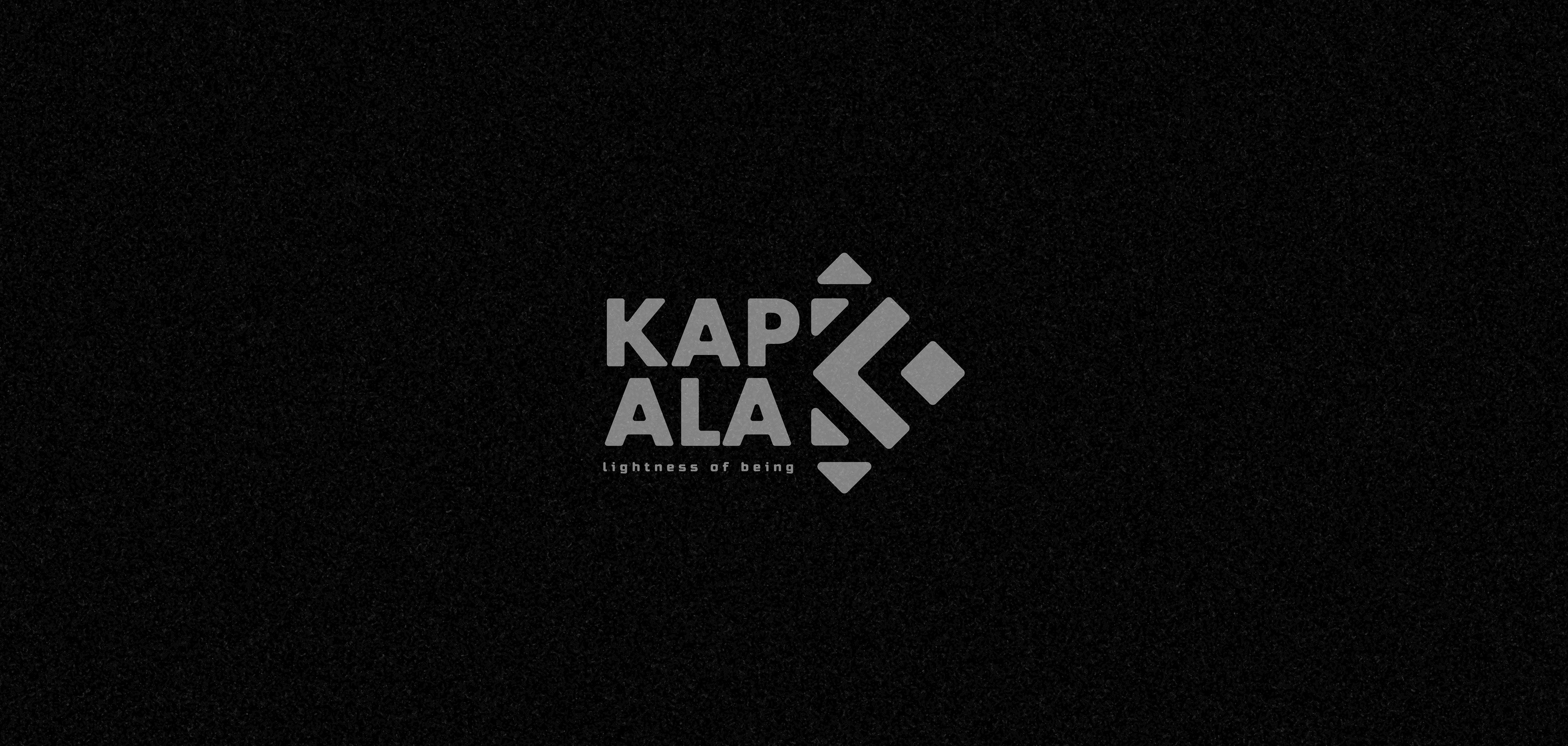 Kapala cycling brand identity: final logo on black