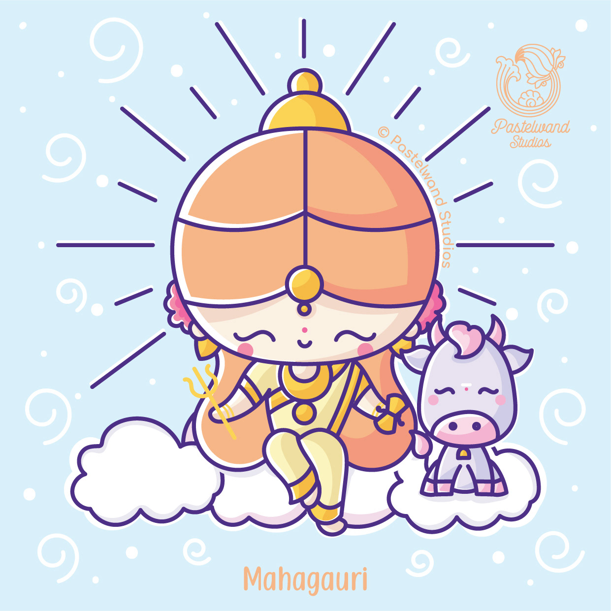 Navadurga kawaii series: #8 Goddess Mahagauri