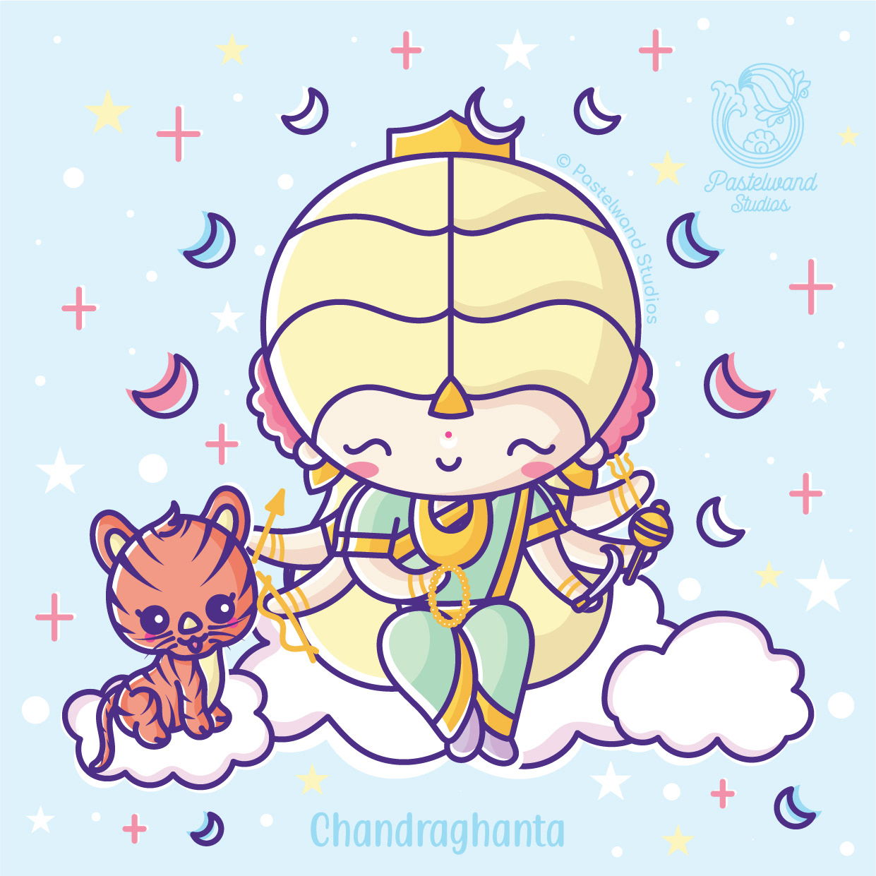 Navadurga kawaii series: #3 Goddess Chandraghanta