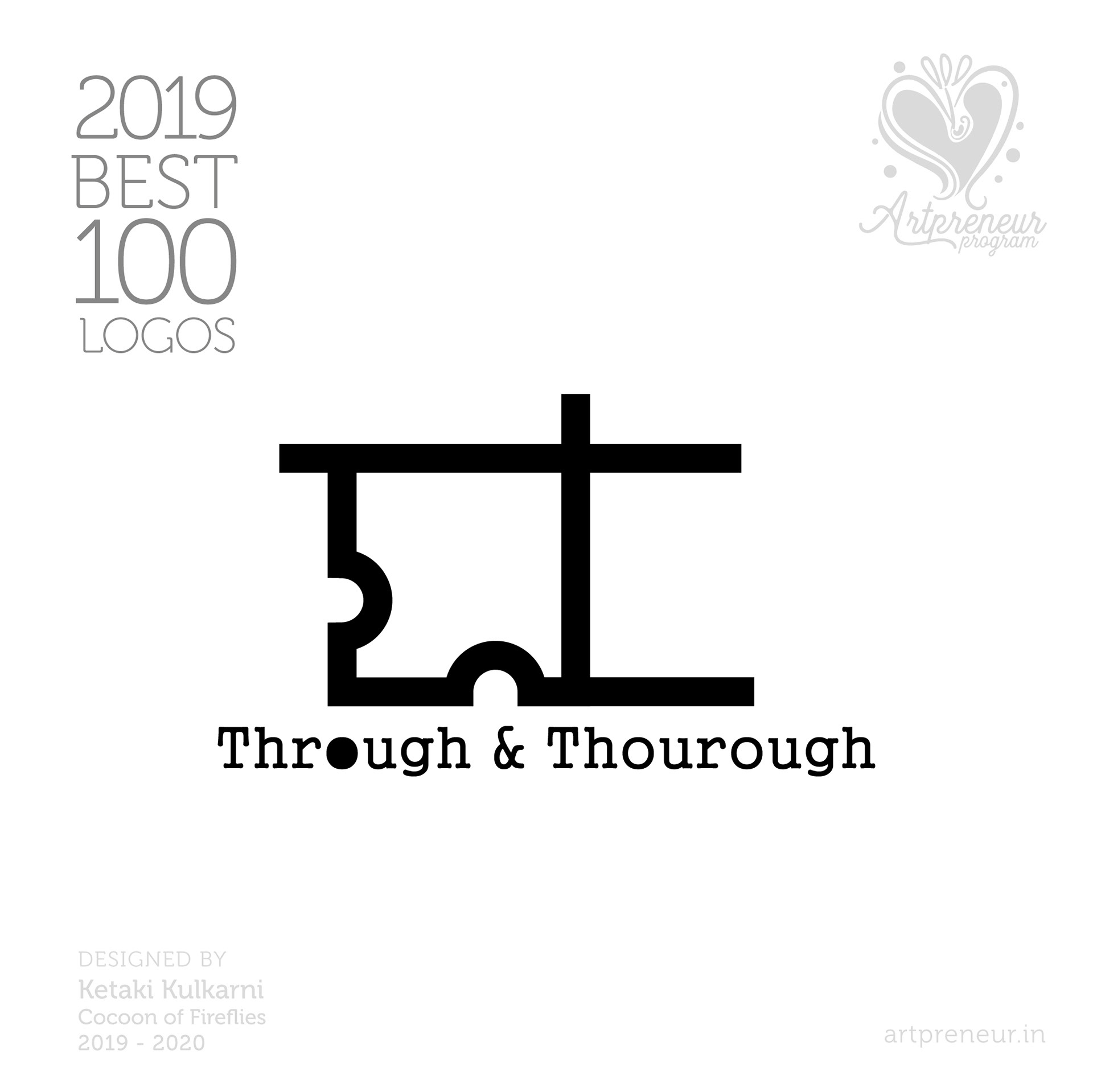 100 best logos of Atma Studios 2019: Through and Thorough logo