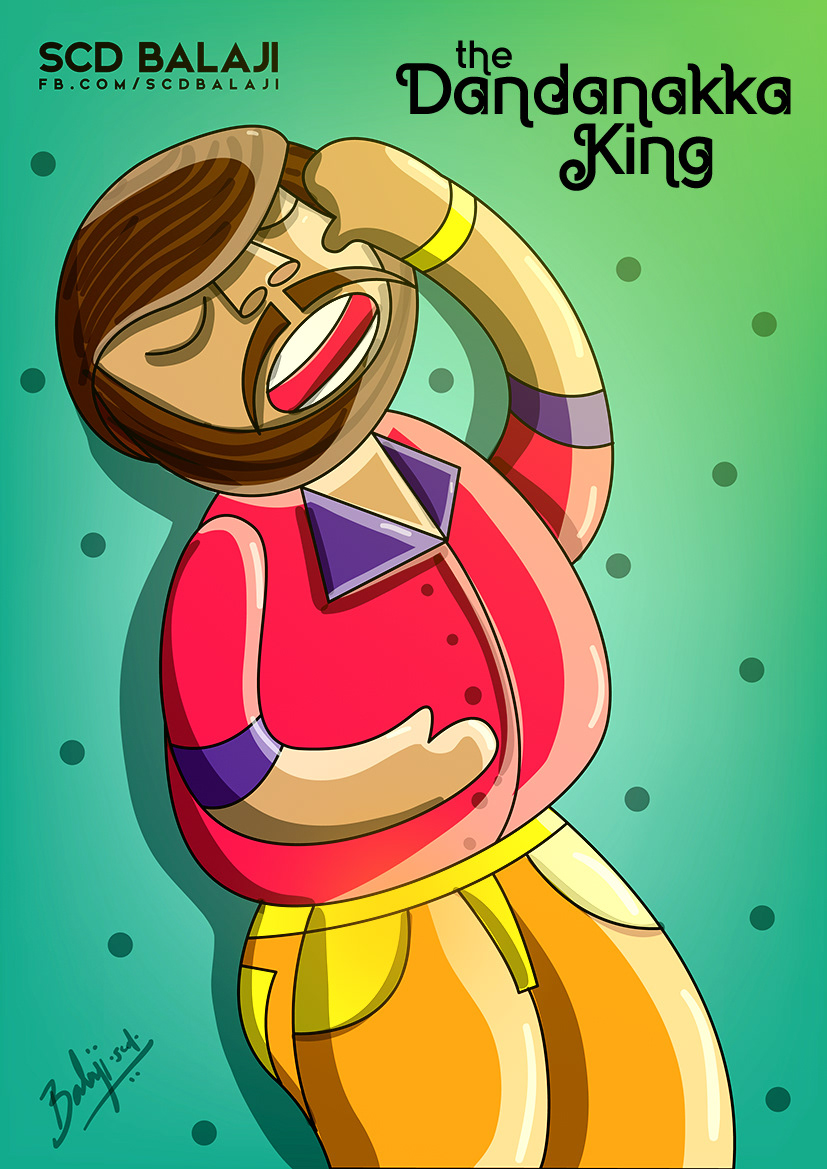 30 various illustrations of 2017: #10 "The Dandanakka King" dancing man