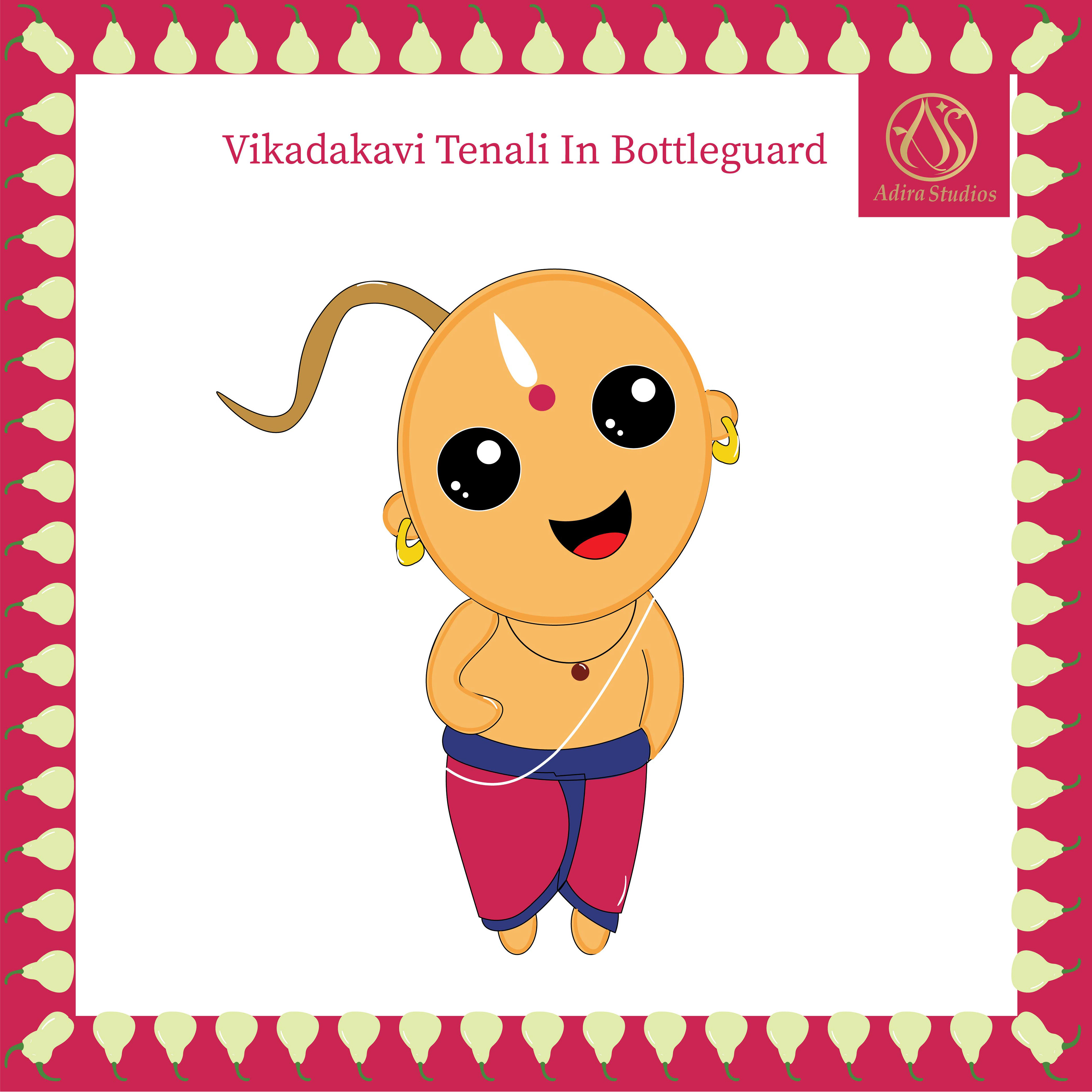 Creative Creatures, Tamil character illustrations: Creative Creatures character: Vikadakavi Tenali in Bottlegourd
