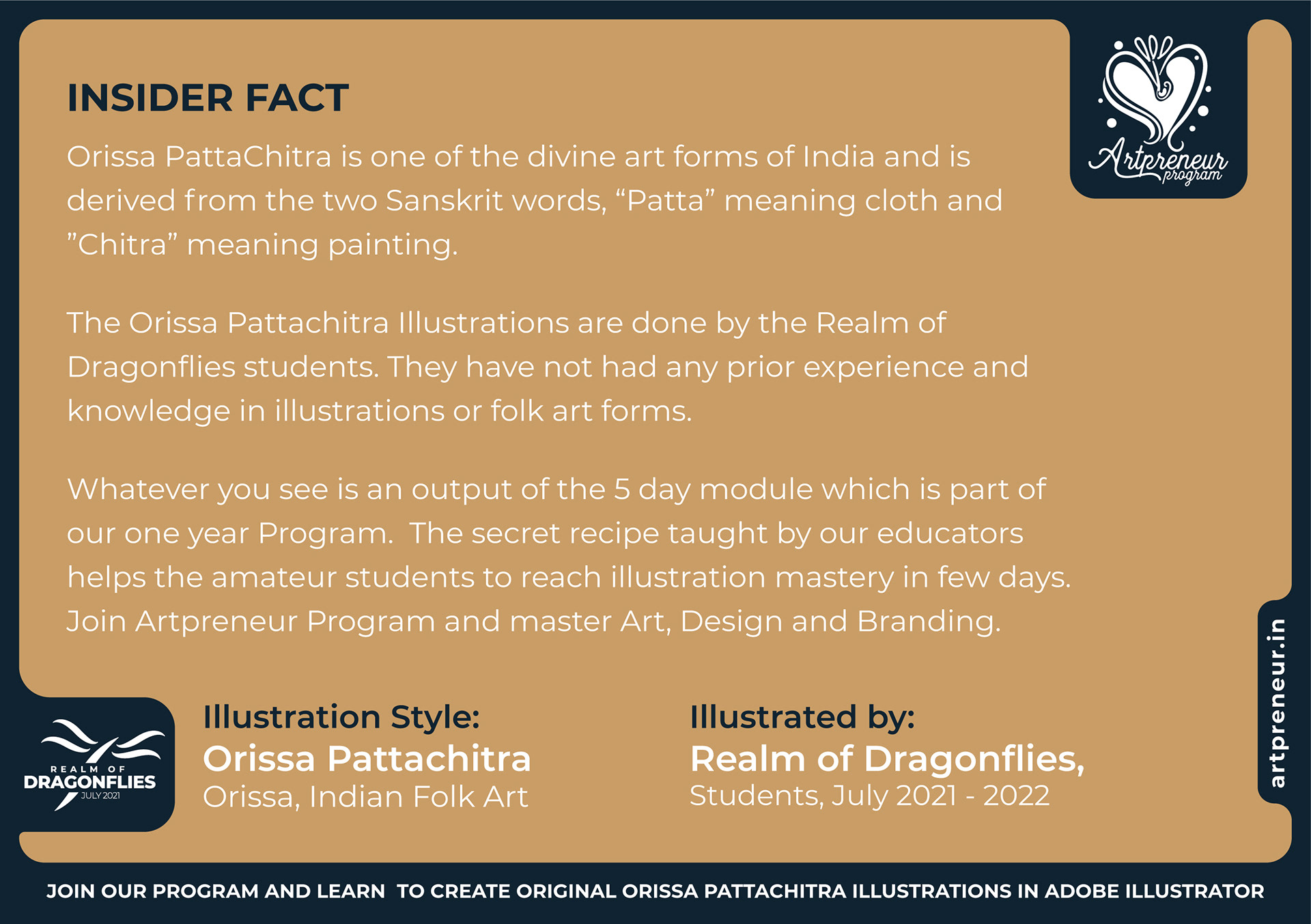 30 Orissa Pattachitra Indian folk illustrations: #34 Insider fact card about Orissa Pattachitra