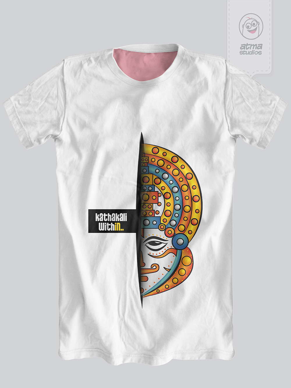 Kerala T-shirt designs 2013: Kathakali Within white T-shirt