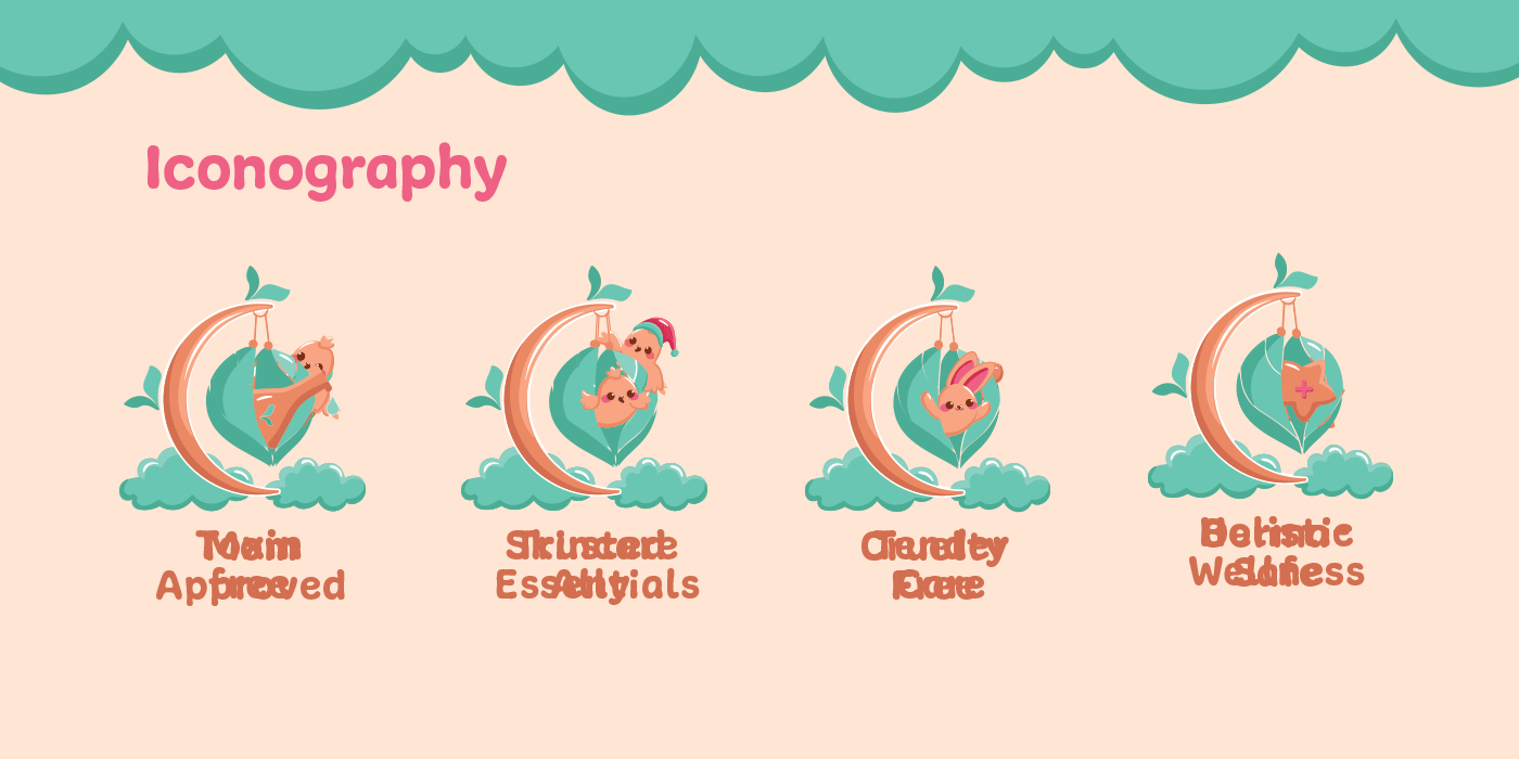 Cozycoon baby skincare brand: iconography slide with the Mom Approved icon