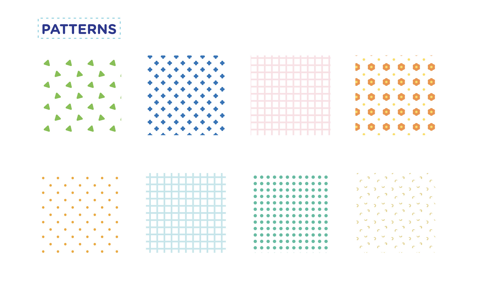 Winter in Chennai illustration series: pattern swatches