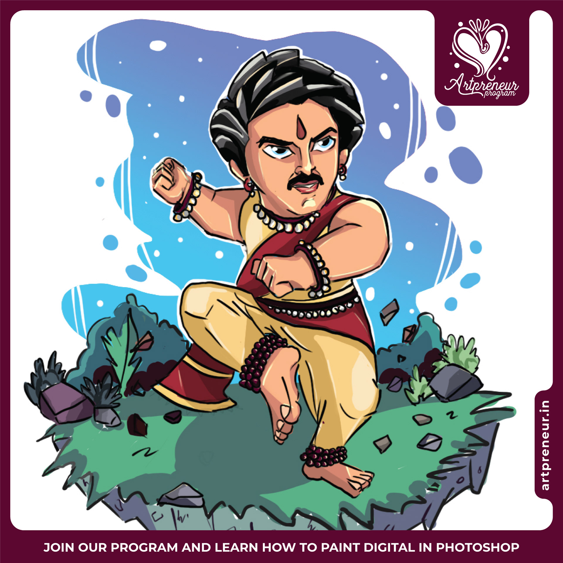 12 cute chibi illustrations collective 2021-2022: #8 Warrior prince chibi