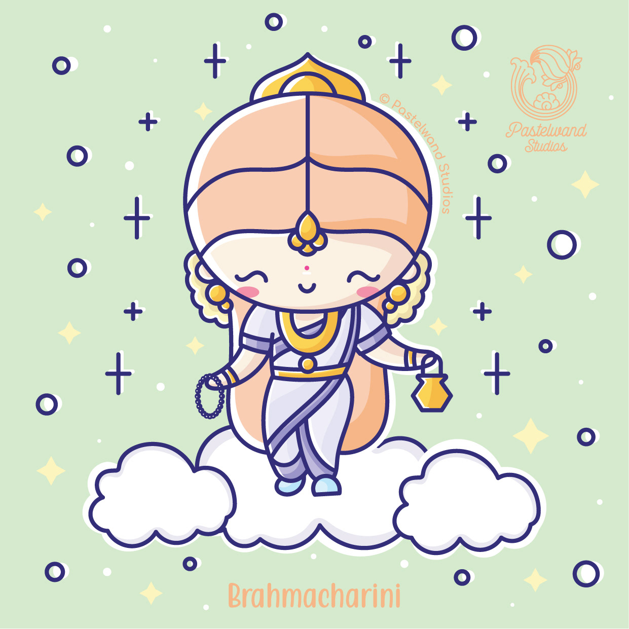 Navadurga kawaii series: #2 Goddess Brahmacharini