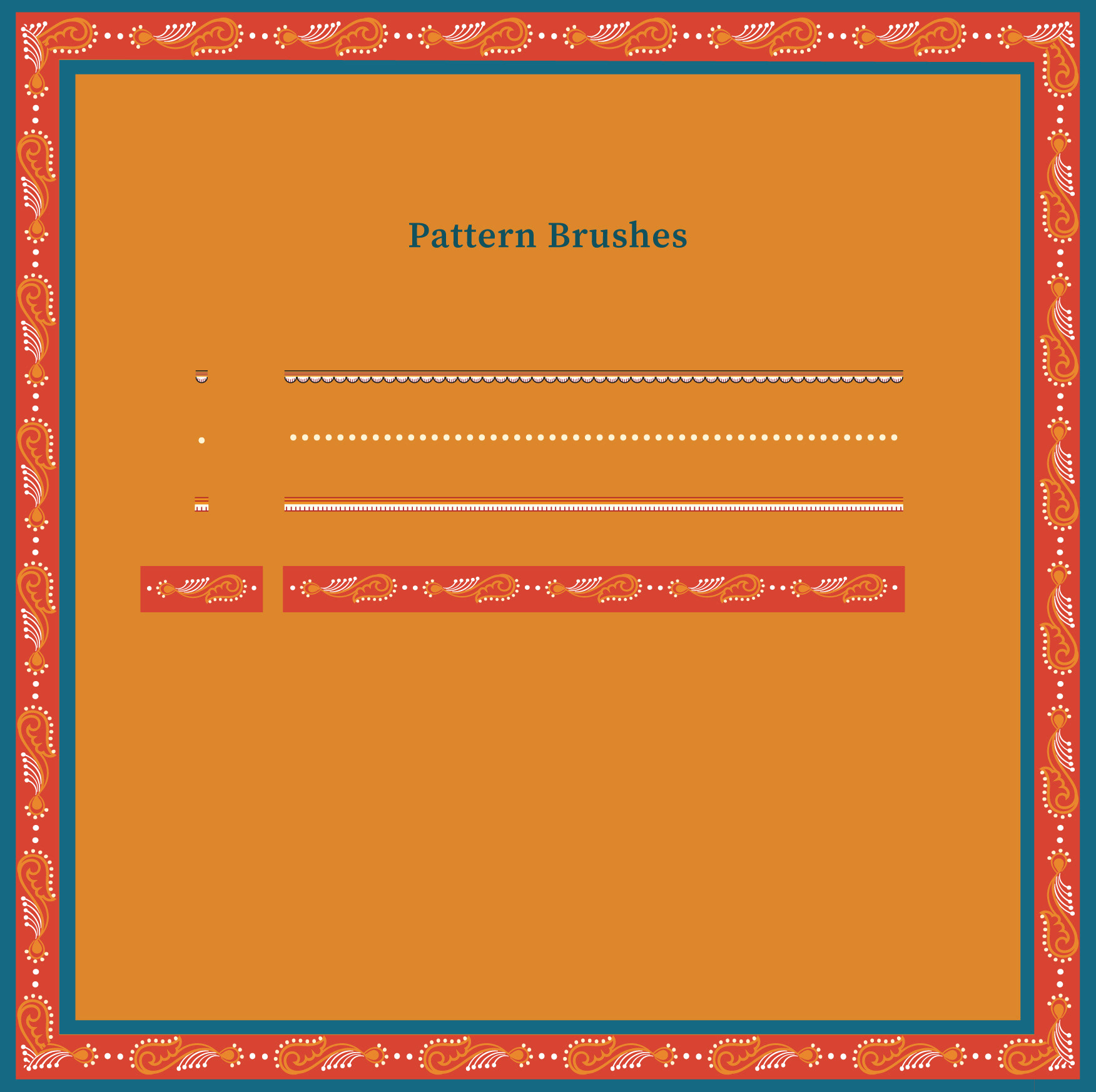 Kettimelam wedding invitation: pattern brushes sheet