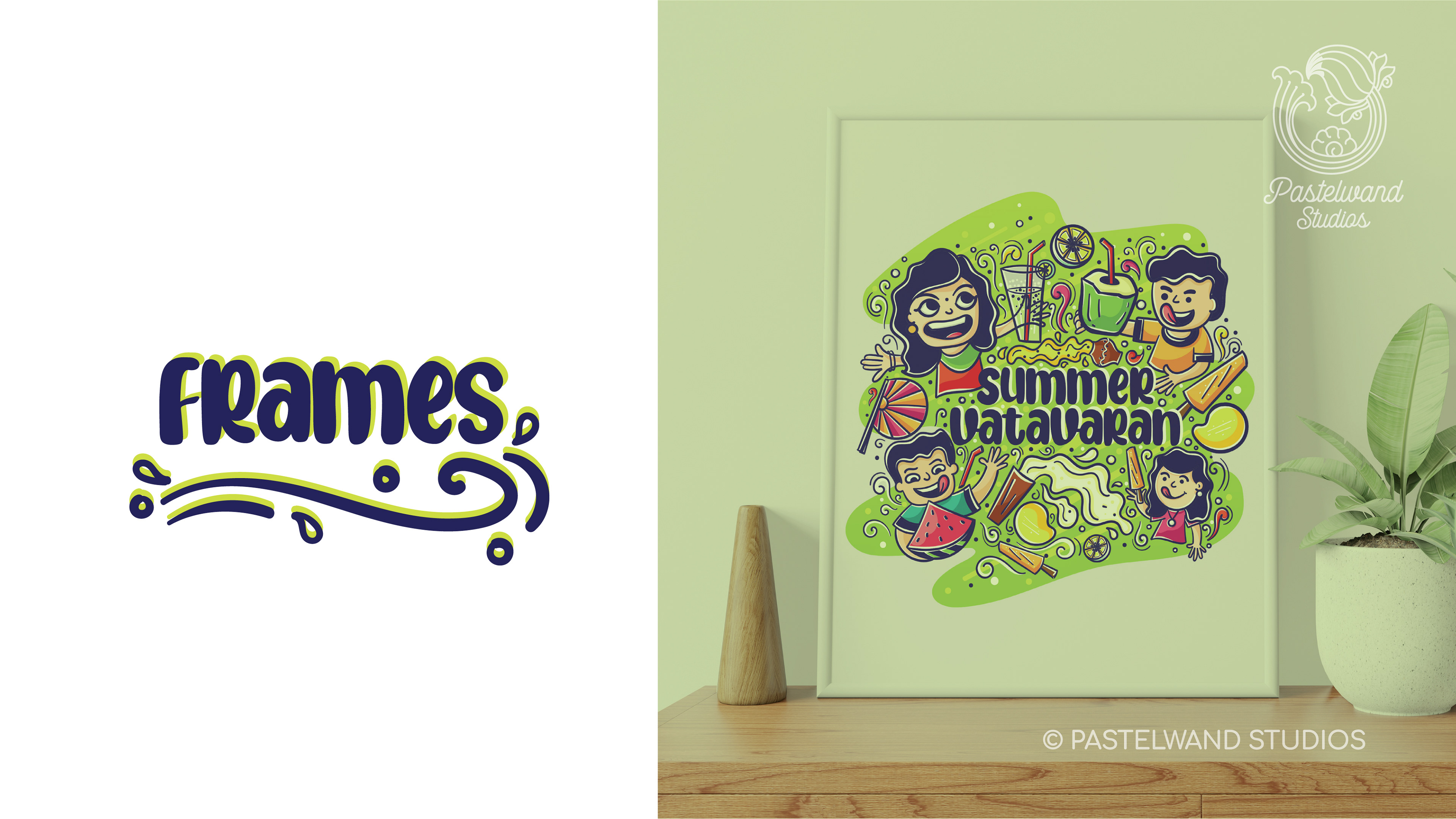Summer nostalgia merchandise: framed print adaptation