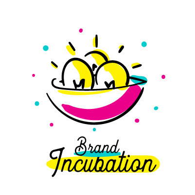 Artpreneur creative program hand-drawn icon: Brand Incubation icon, eggs in a nest