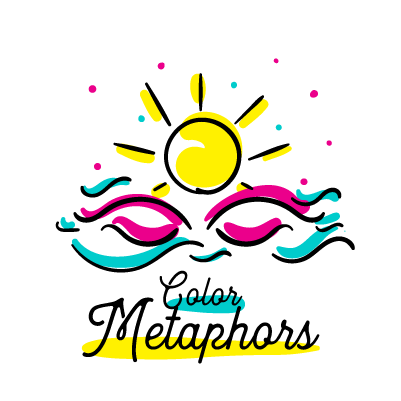 Artpreneur creative program hand-drawn icon: Color Metaphors icon, a sun over waves