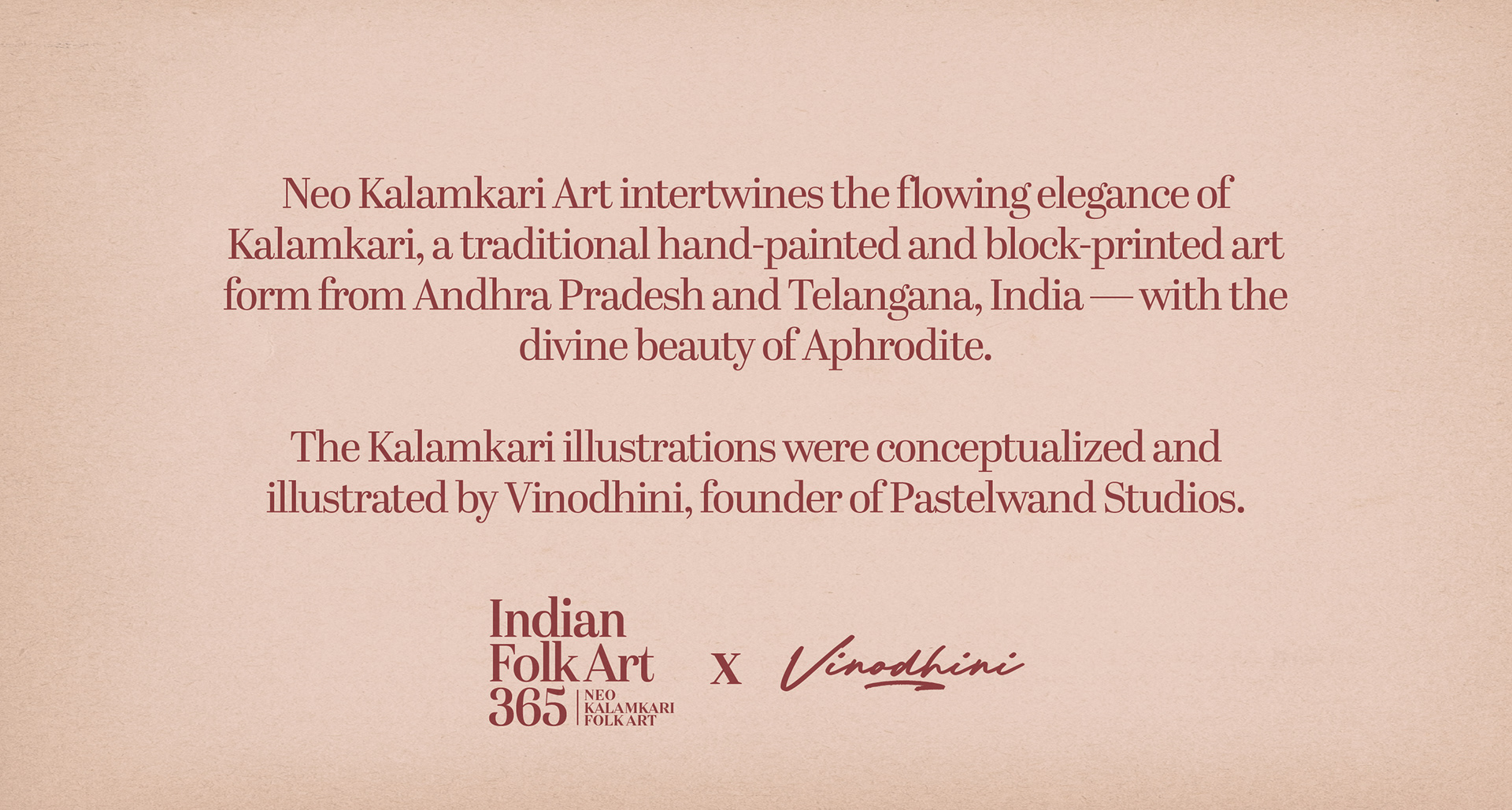 Aphrodite in 7 art styles, an Indian Folk Art 365 tribute: Neo Kalamkari Aphrodite note