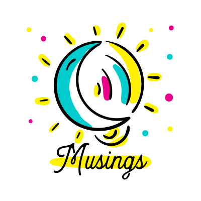 Artpreneur creative program hand-drawn icon: Musings icon, a crescent moon