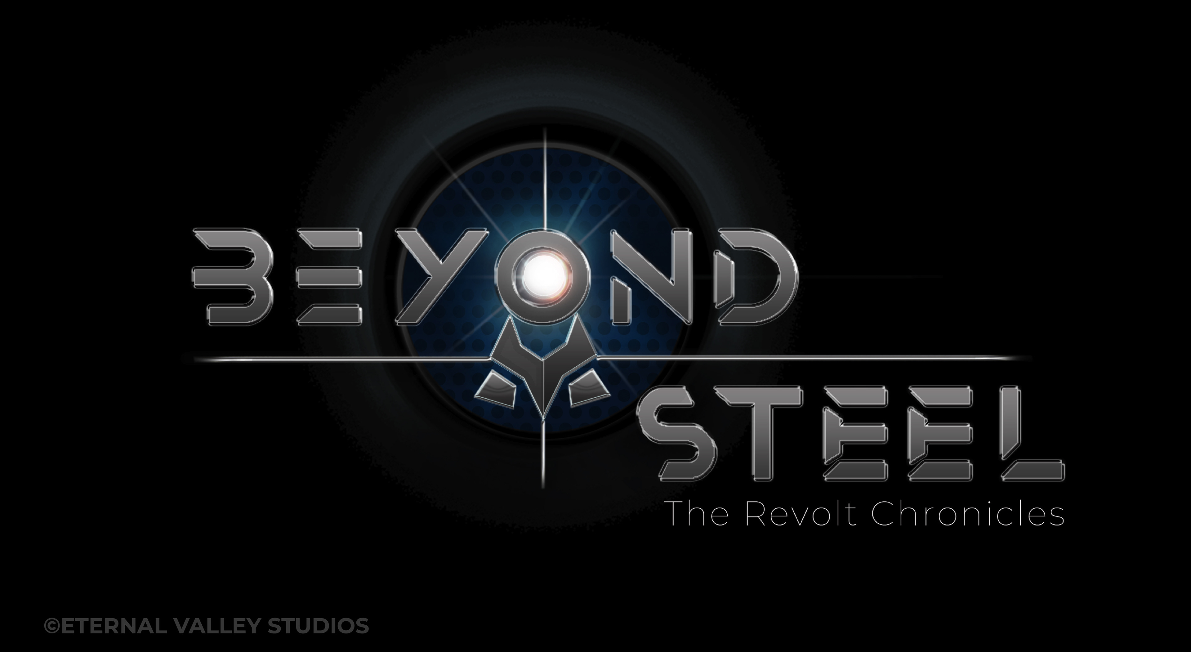 Beyond Steel game concept art: #1 Beyond Steel game title logo, concept art by Atma Studios