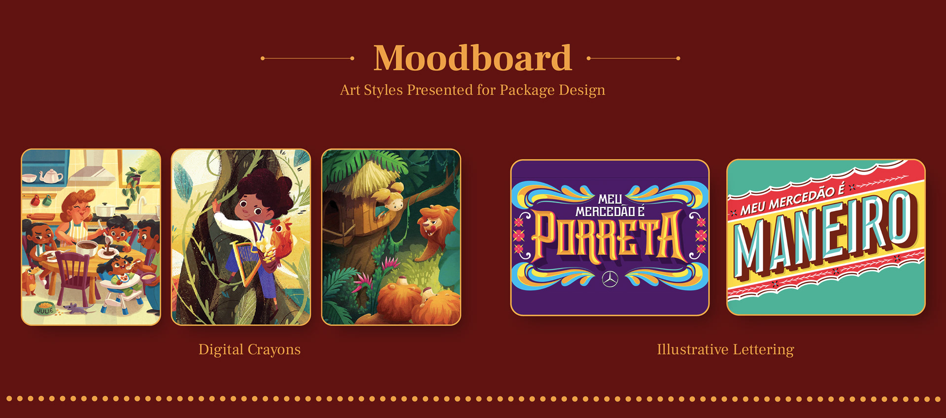 Sri Kanda Vilas Panchamirtham package design: moodboard of digital collage and vintage typography