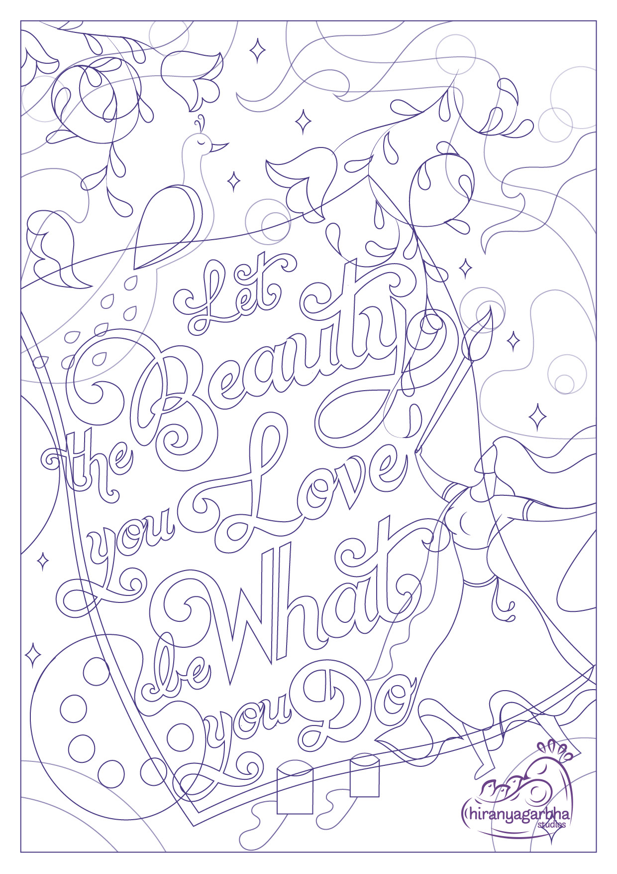 Passion illustrative lettering: clean line art of the lettering artwork