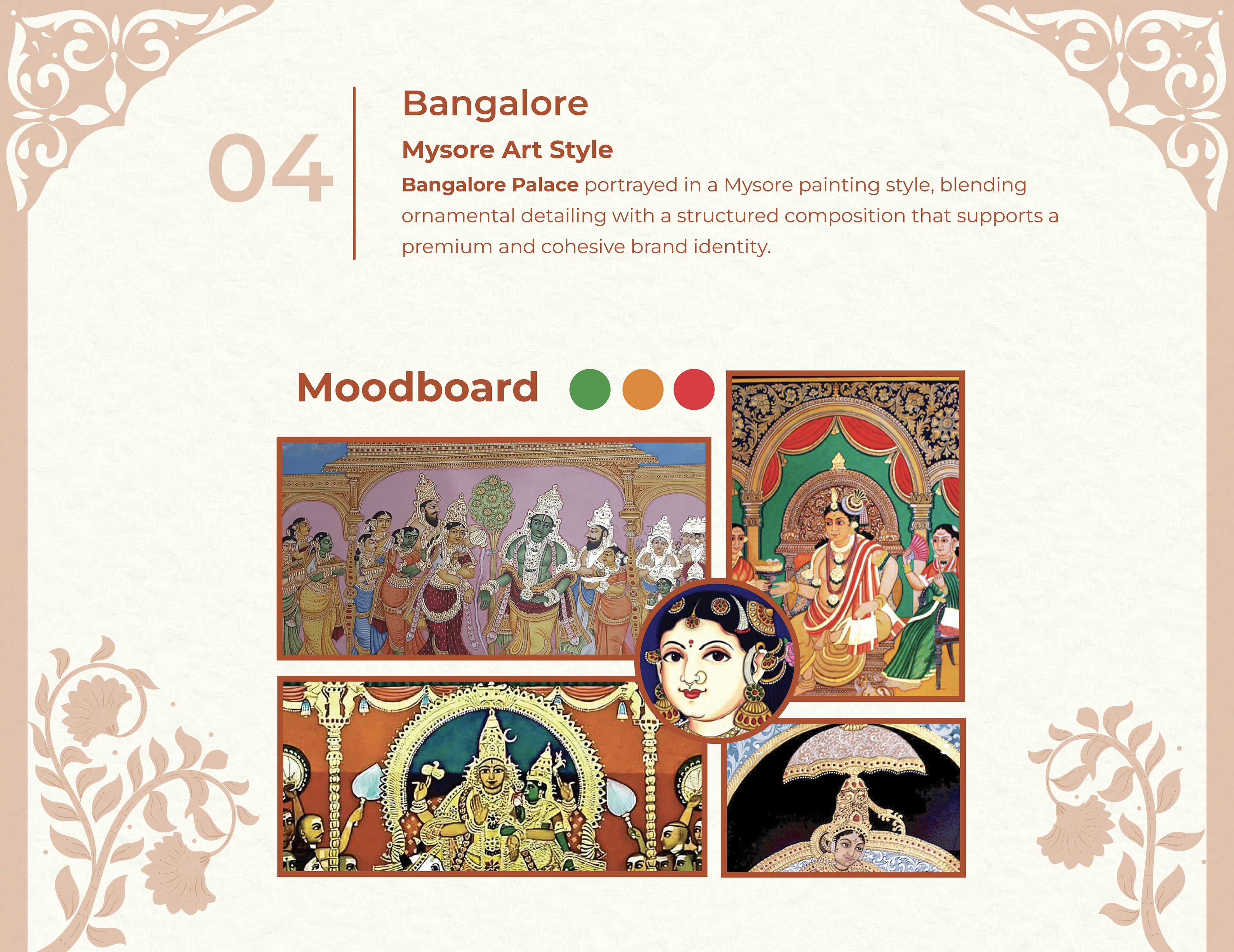 Homerah premium lifestyle candle and incense package design: 04 Bangalore in Mysore art style, moodboard