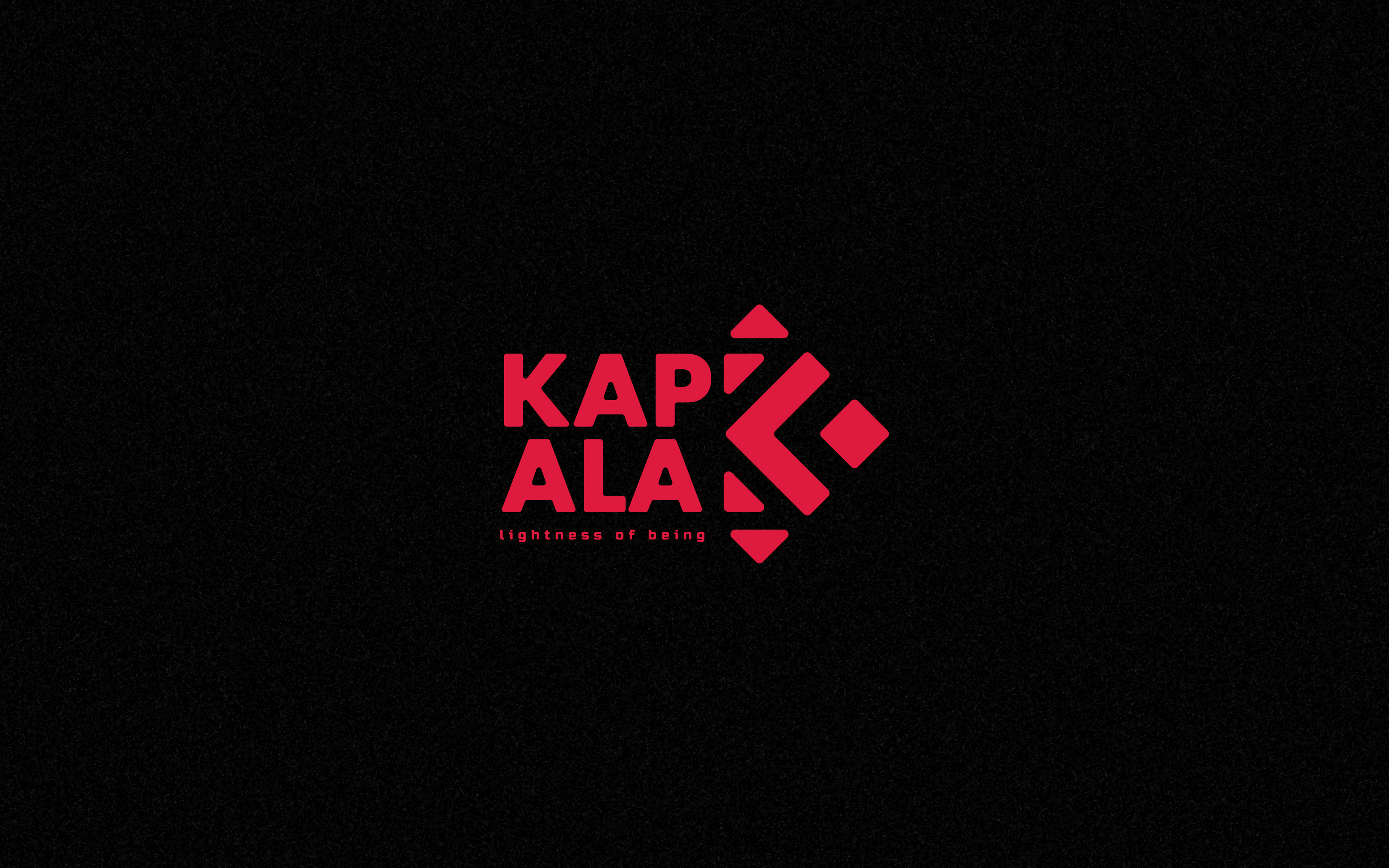 Kapala cycling brand identity: red Kapala logo with an arrow mark on black, brand identity by Atma Studios