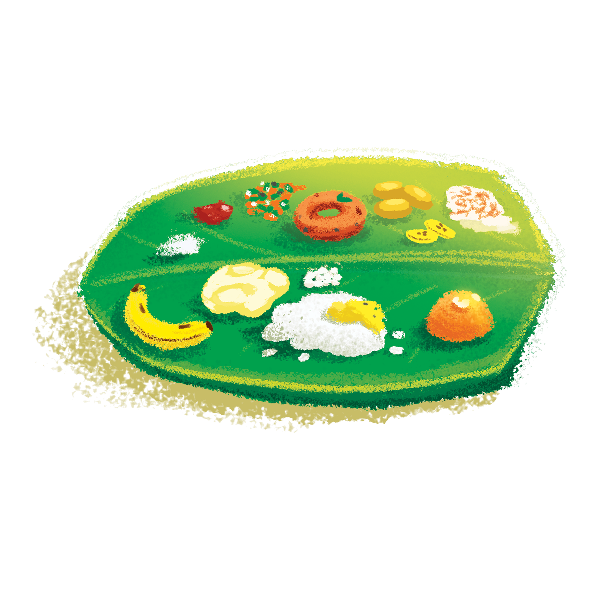 Uyirum Tamizhum Tamil vowels board book: banana leaf meal illustration