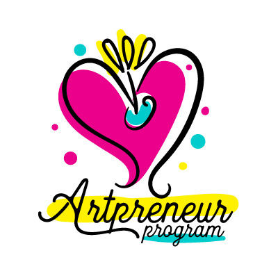 Artpreneur creative program hand-drawn icon: Artpreneur program icon, a heart, iconography by Atma Studios