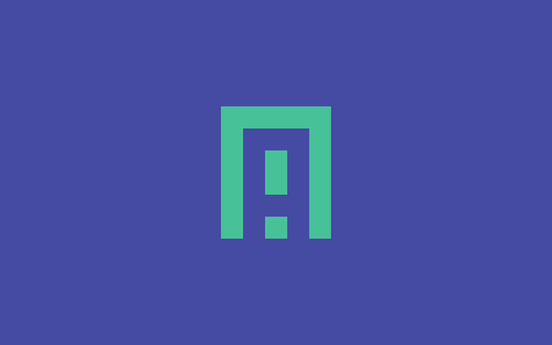 Aglet mental health services branding: green A monogram logo on blue, logo design by Atma Studios