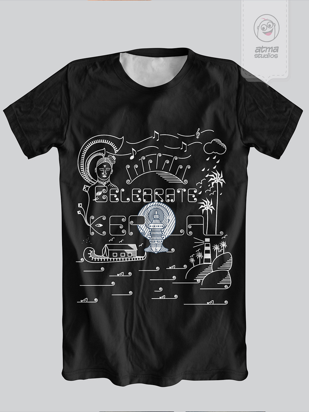 Kerala T-shirt designs 2013: Celebrate Kerala black T-shirt