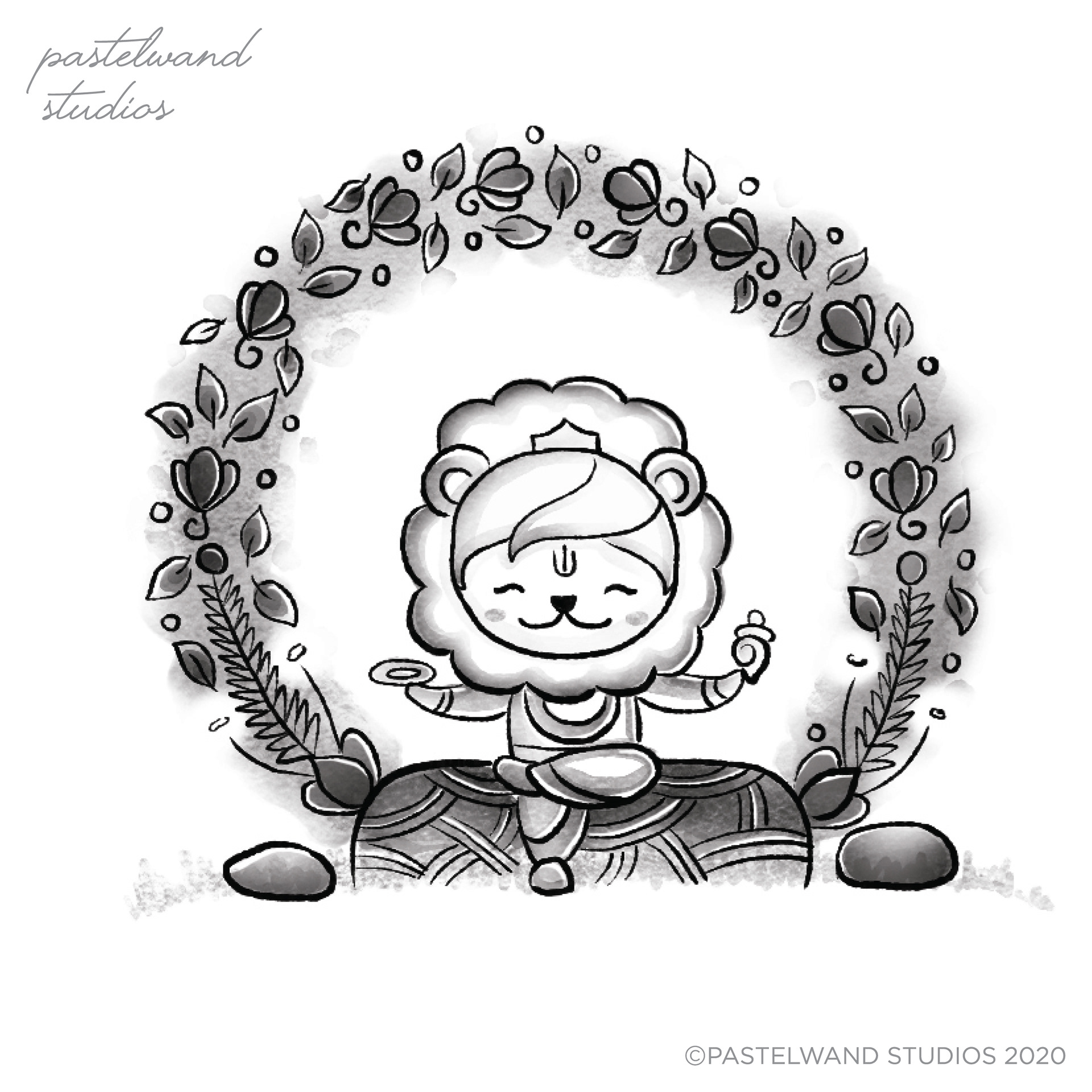 Indian kawaii god series by Pastelwand Studios: #9 Little Narasimha