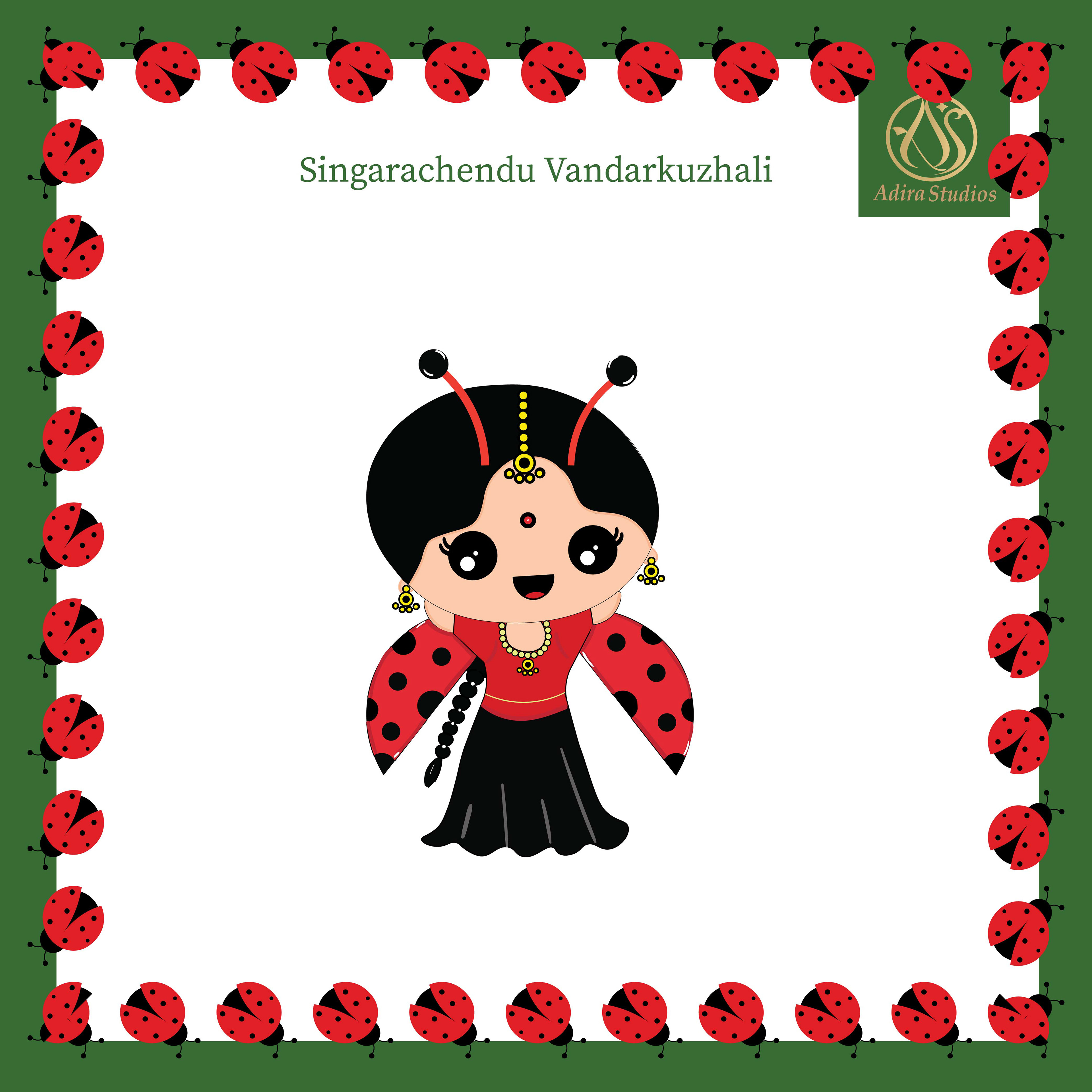 Creative Creatures, Tamil character illustrations: Creative Creatures character: a ladybird girl