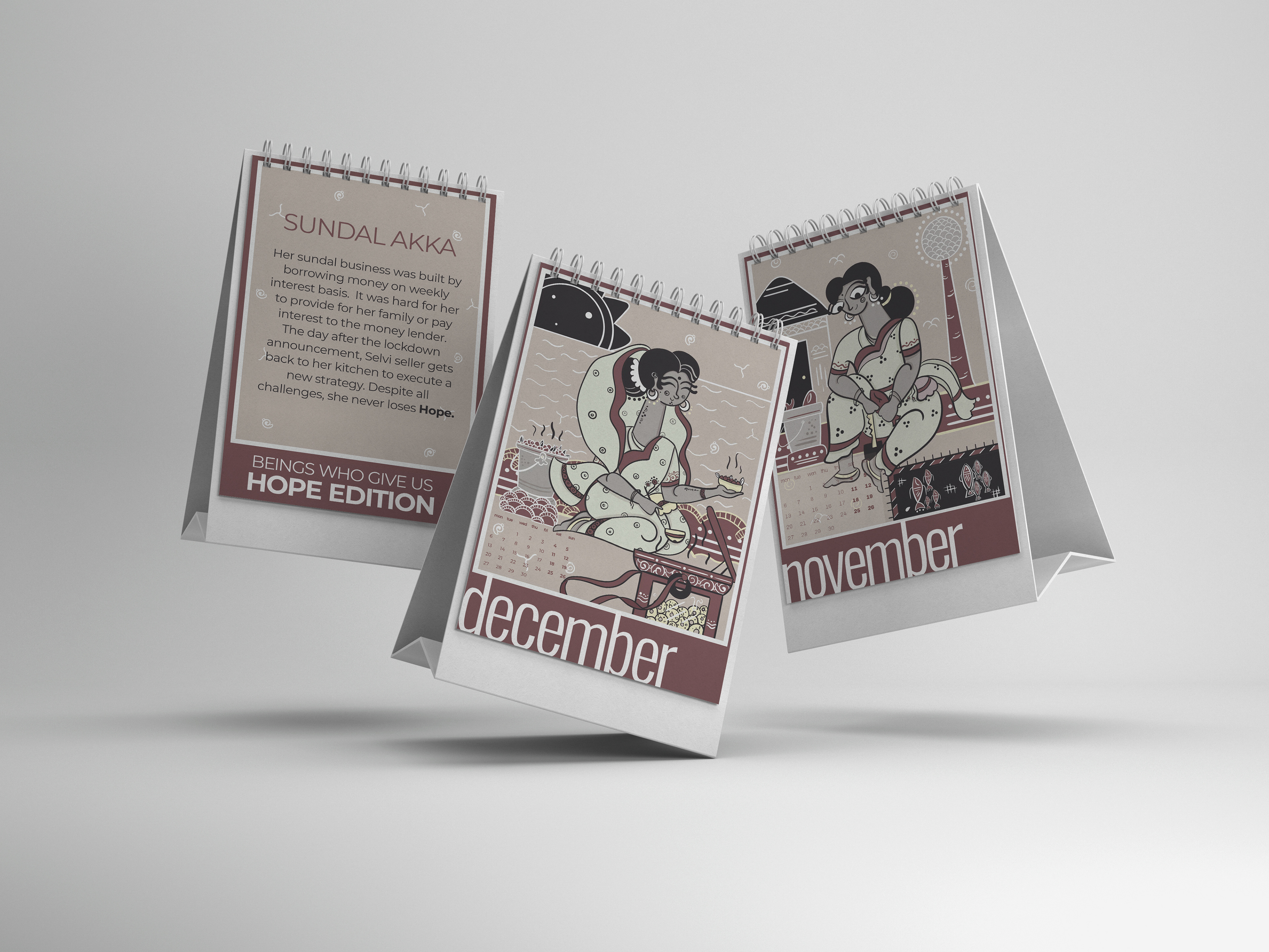 Hope edition, Bengal Pattachitra inspired everyday heroes: printed postcard set of the series