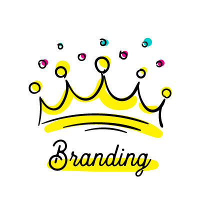Artpreneur creative program hand-drawn icon: Branding icon, a crown