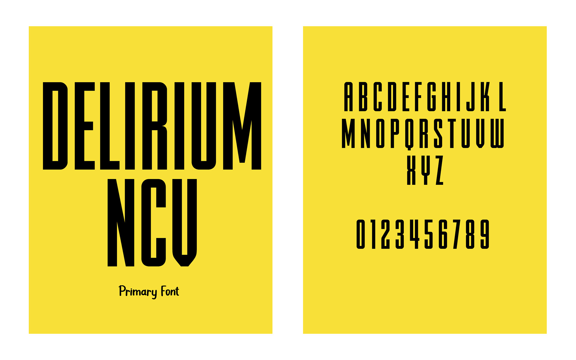 Gurham construction logo design: primary typeface Delirium NCU on yellow