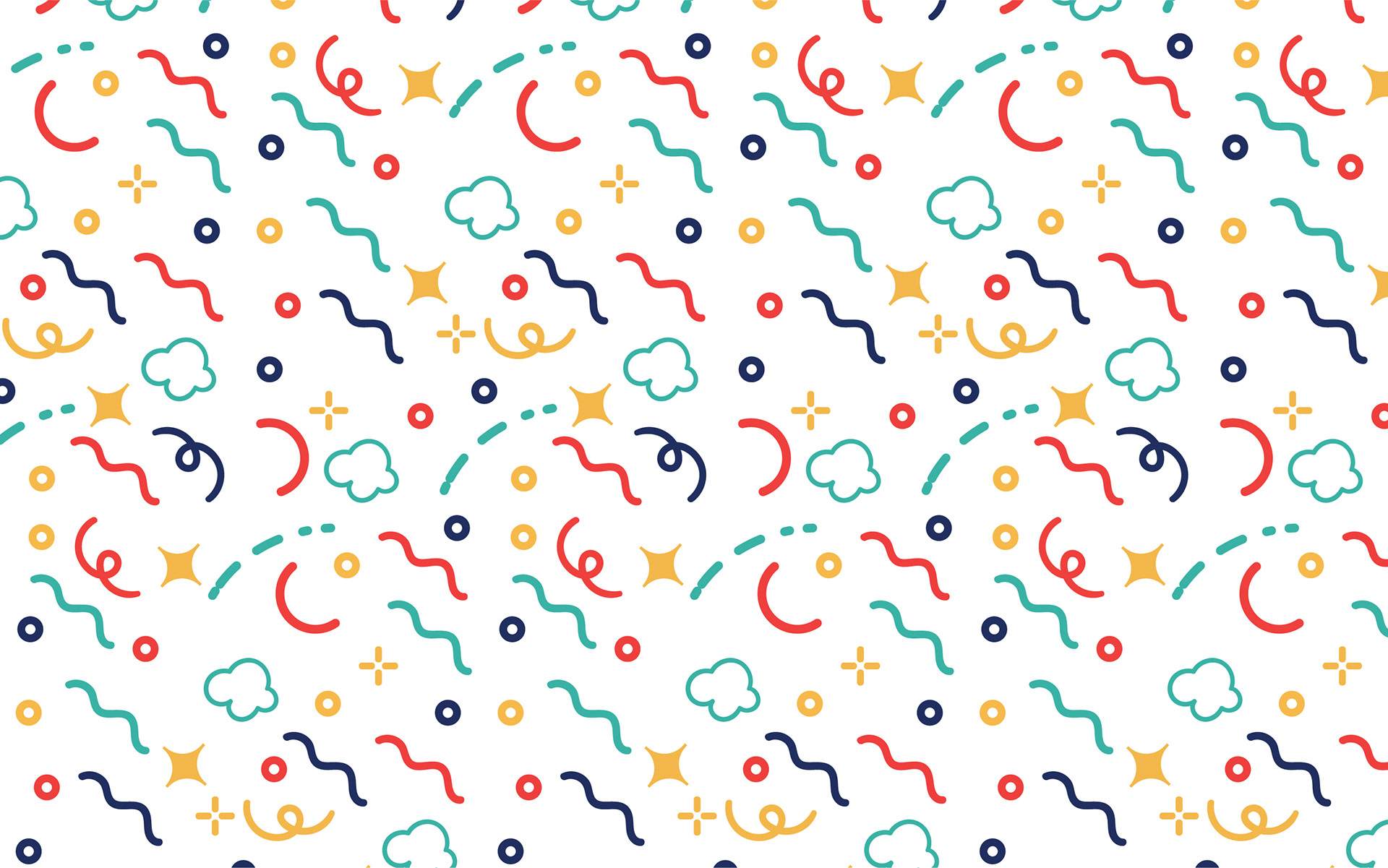 Imagineers creative program rebranding: confetti brand pattern