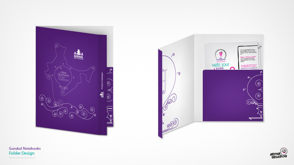 Gurukul Notebooks brand: folder design