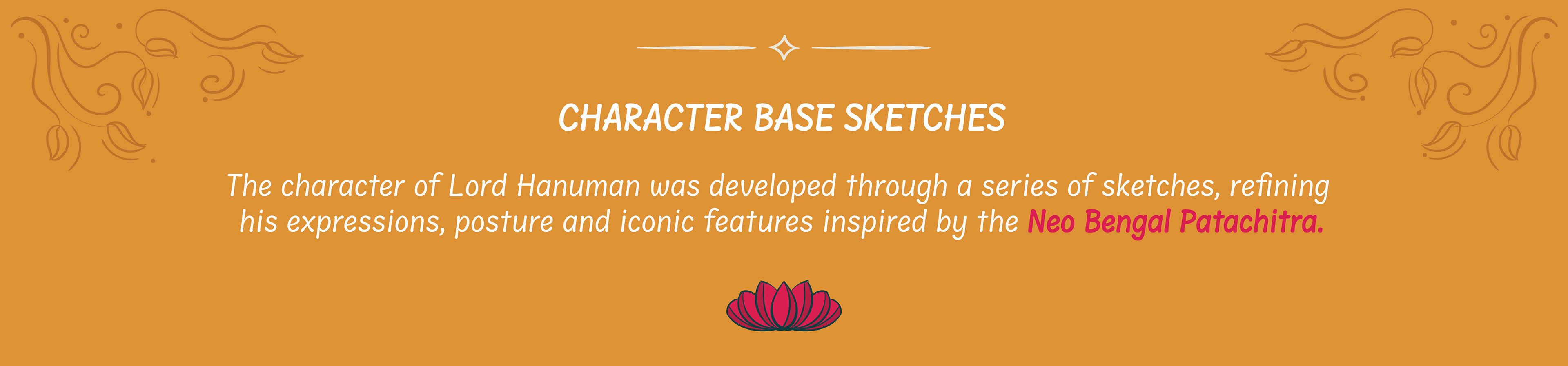Hanuman Chalisa children's book: character base sketches text slide