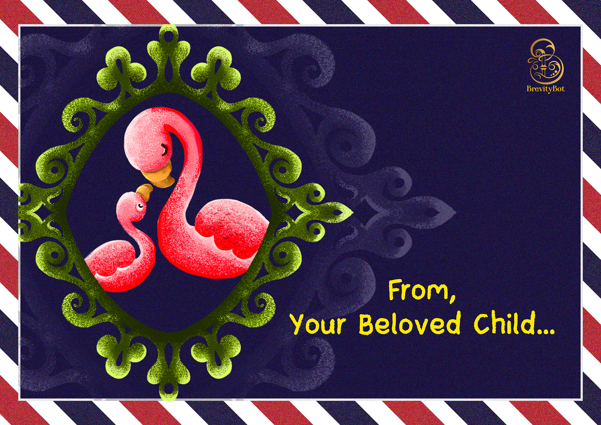 My Precious Mom, a motivational handbook for mothers by Swetha Sridharan: closing envelope page, From, Your Beloved Child