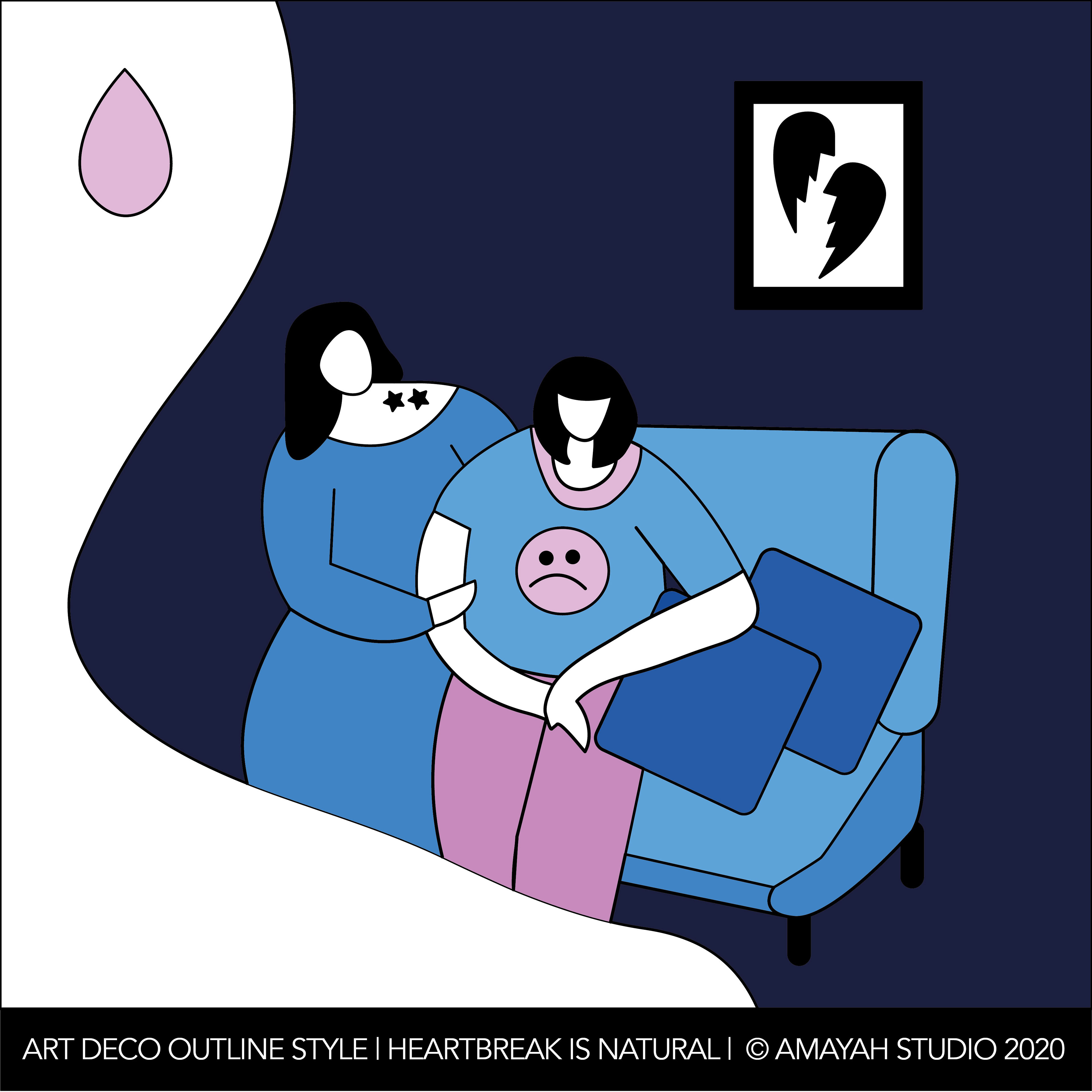 Life of a contemporary mother and daughter: #9 "Heartbreak is natural", mother comforting her daughter
