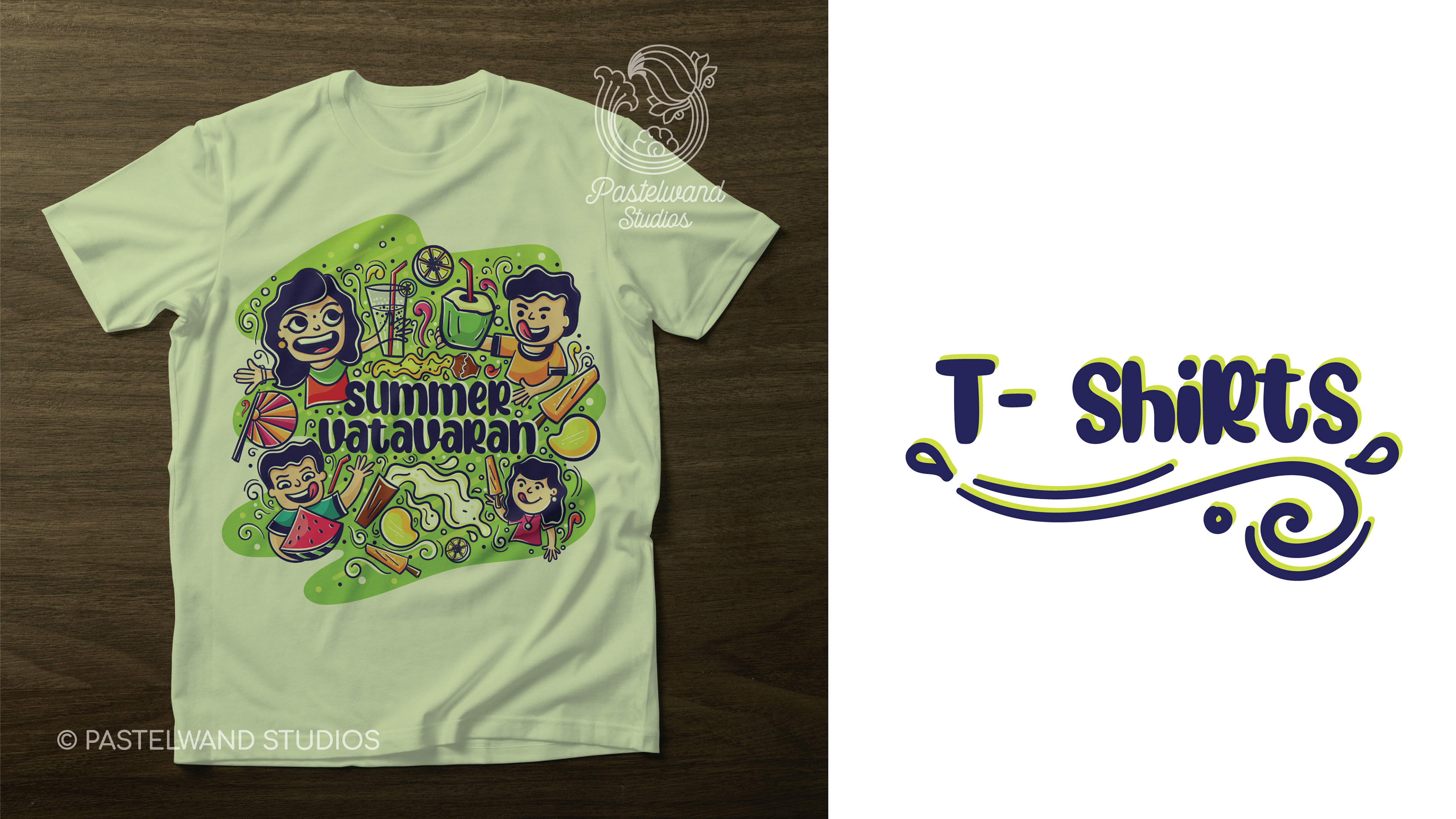 Summer nostalgia merchandise: T-shirt adaptation