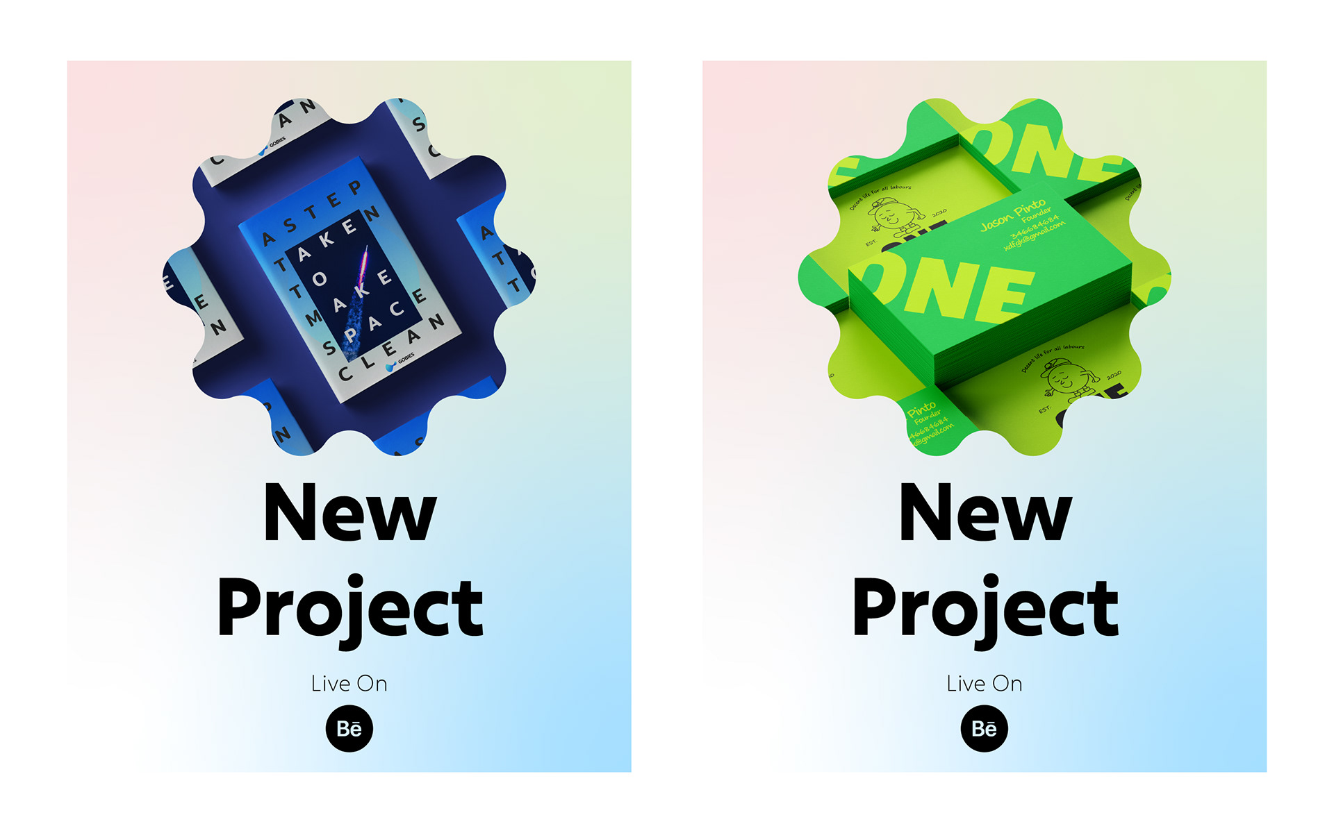 Doolin creative studio branding: New Project social media posts