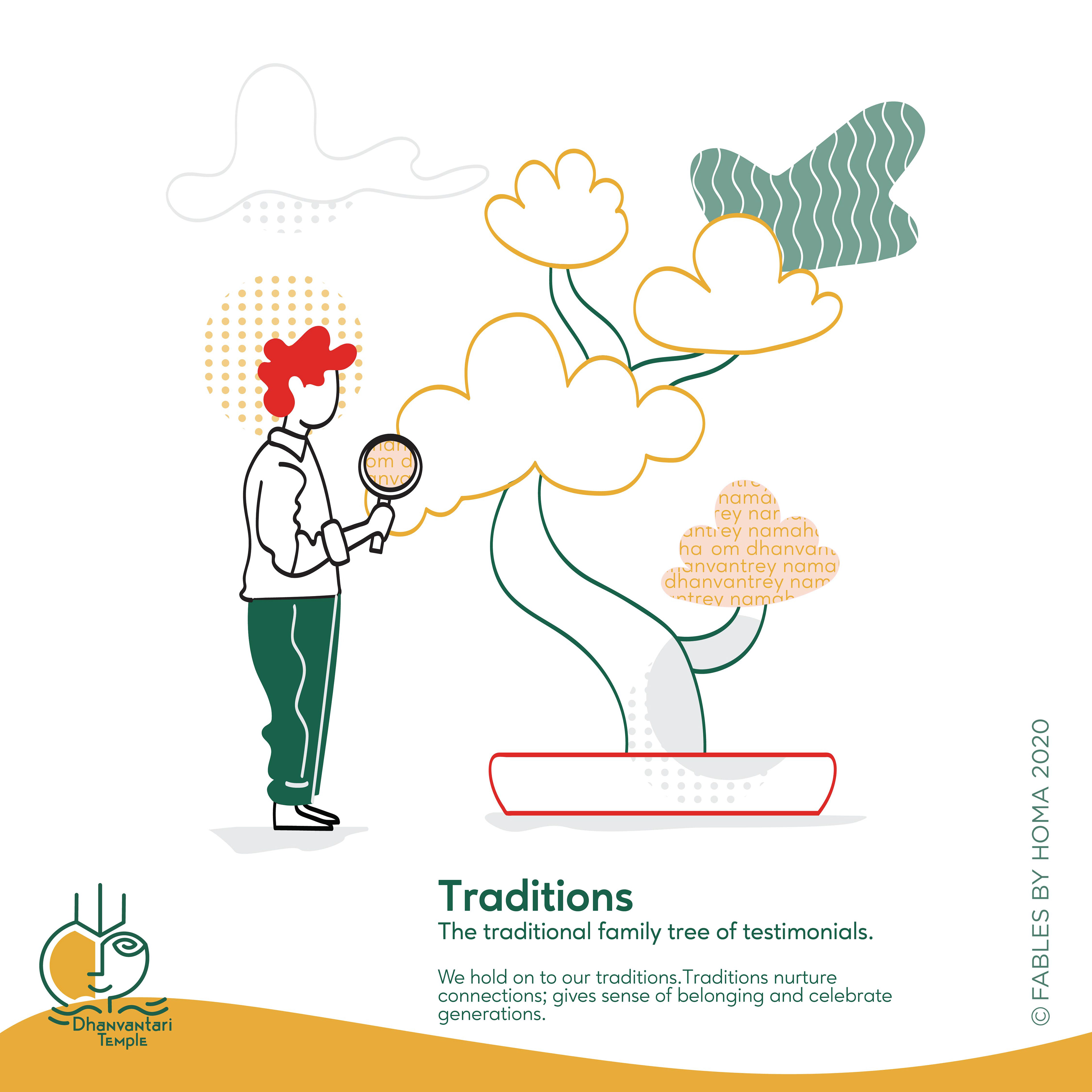 Dhanvantari Temple brand: brand illustration: traditions