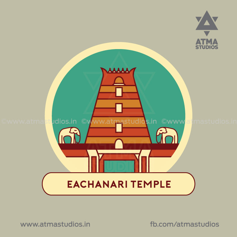 Coimbatore iconography, tourist attractions in Kovai: Eachanari Temple icon