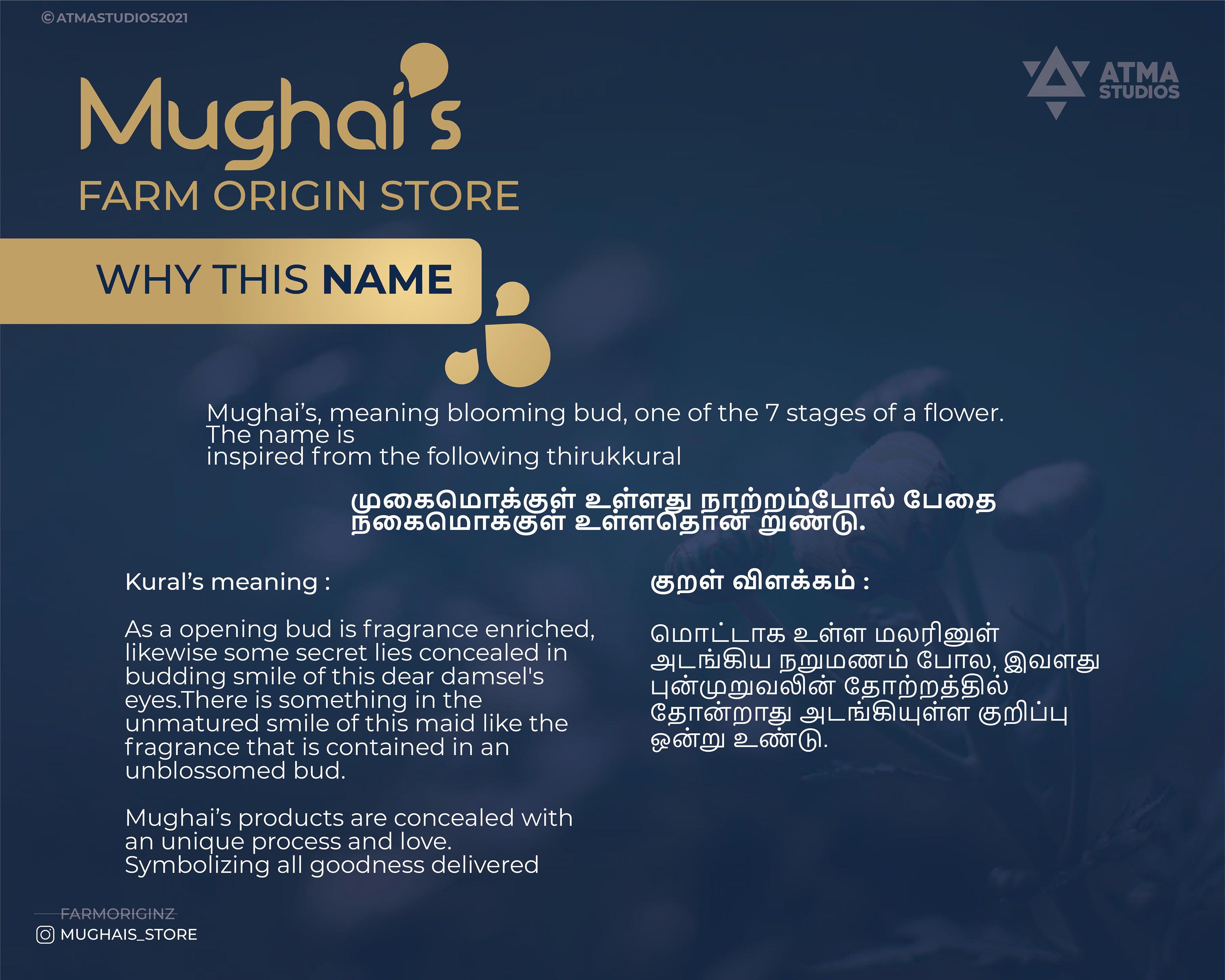 Mughai's Farm Origin Store rebranding: why this name slide explaining the meaning of Mughai