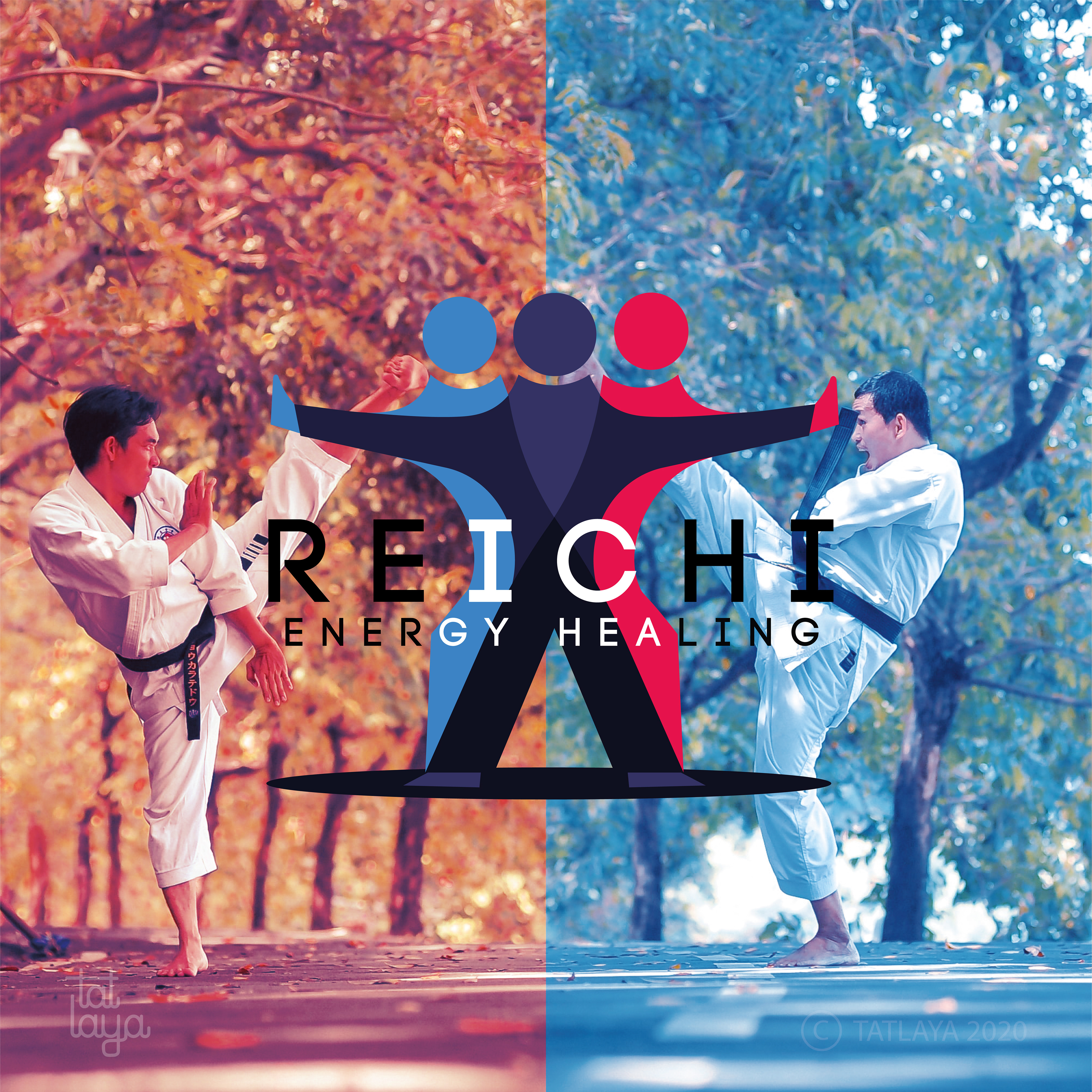 Top logo designs 2020 by Atma Studios: Reichi energy healing logo over martial artists