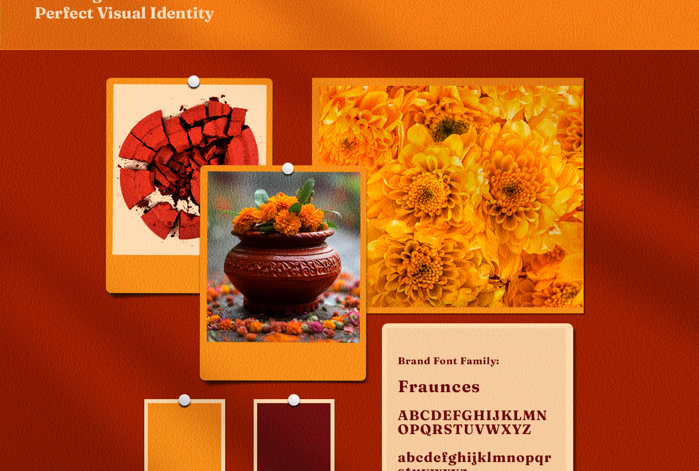 Snactale heritage snack bistro brand: visual identity moodboard with colours and typeface