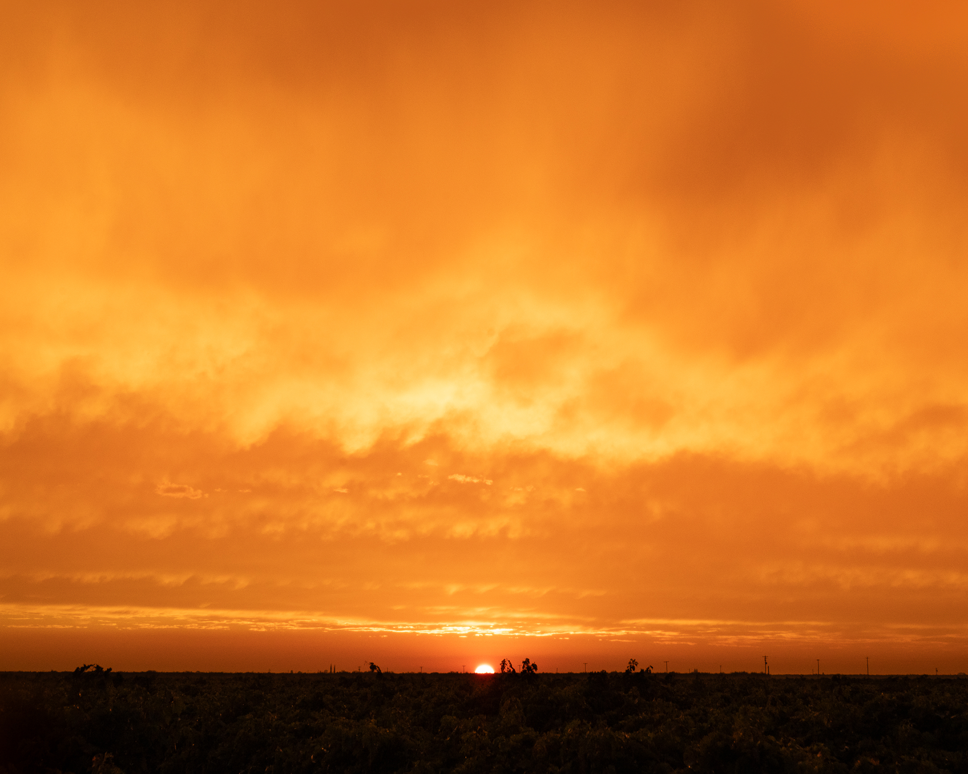 Sunset, the eve of Hurricane Hilary, Aug. 2023 - Madera, CA.