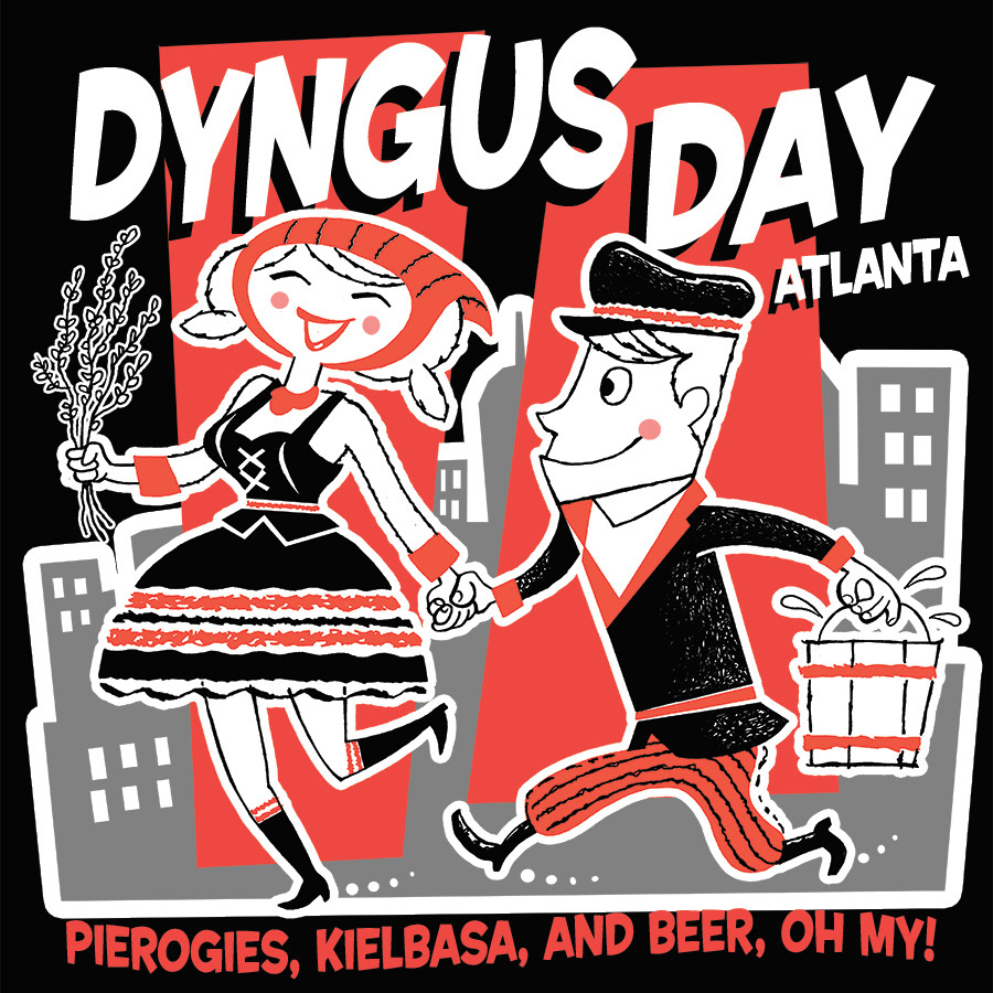 Fun design for Dyngus Day celebration